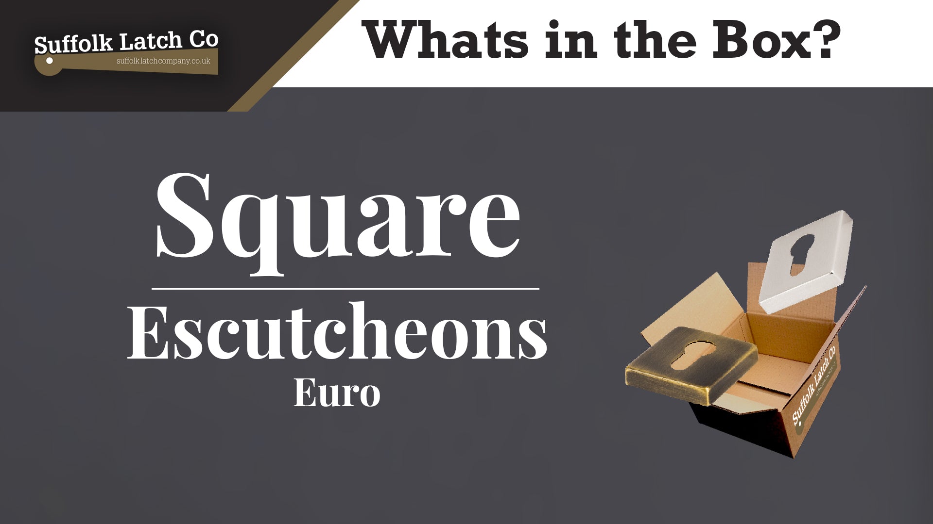 What's in the Box: Square Escutcheon Euro