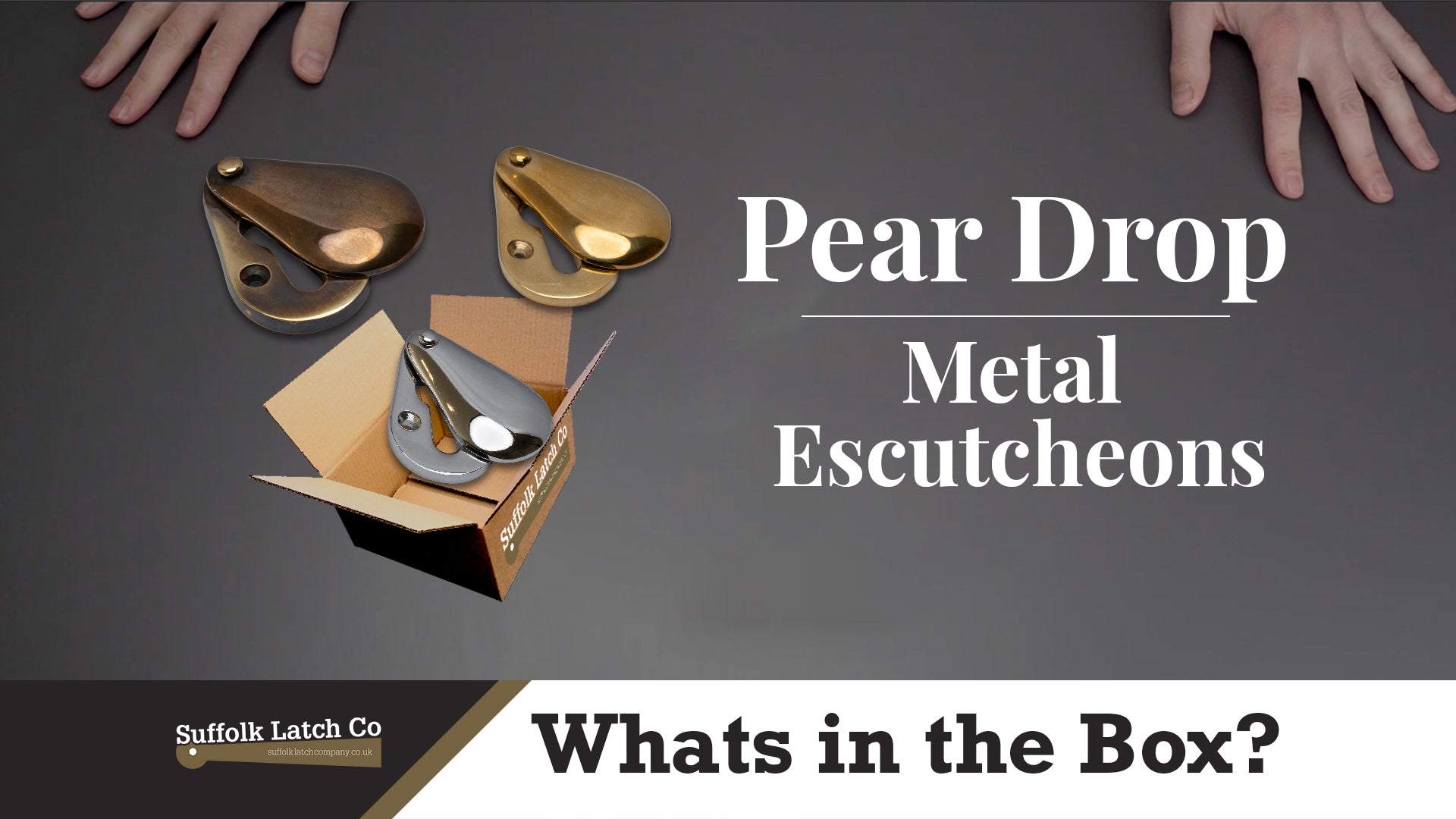What's In The Box: Brass Pear Drop Covered Escutcheons
