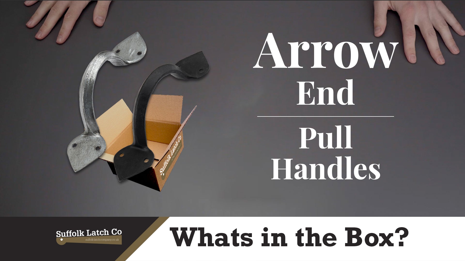What's In The Box: Hand Forged Arrow End Pull Handles in Black & Pewter