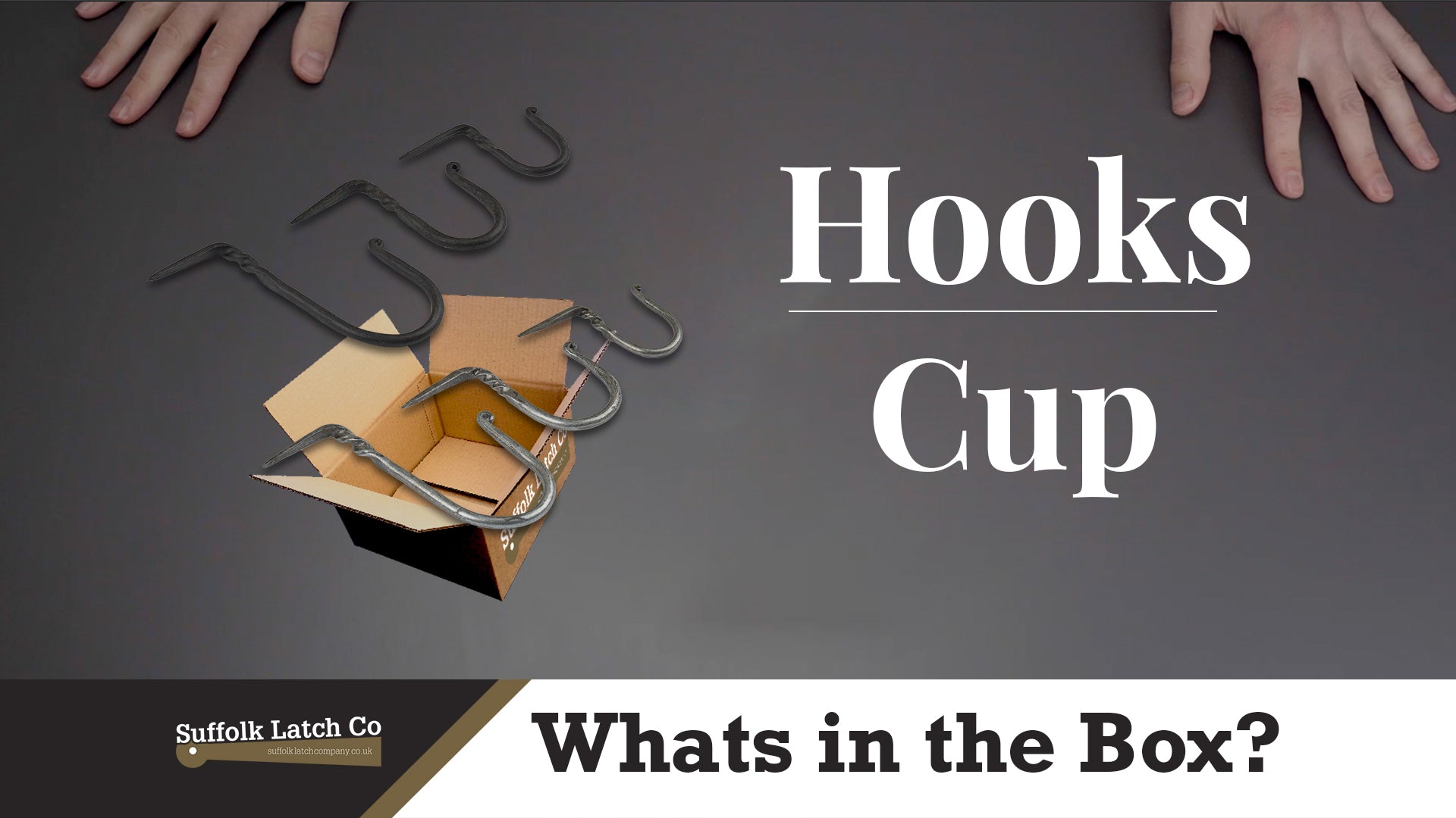 What's In The Box: Cup Hooks in Black & Pewter