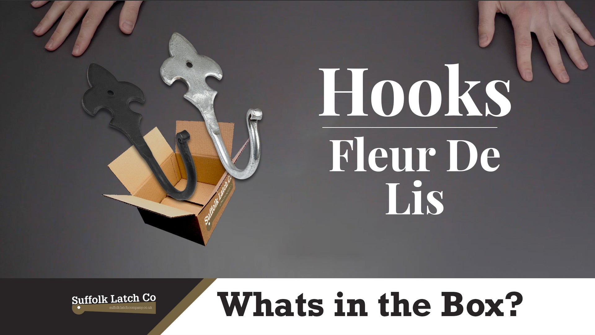 What's In The Box: Fleur De Lis Hooks in Black & Pewter