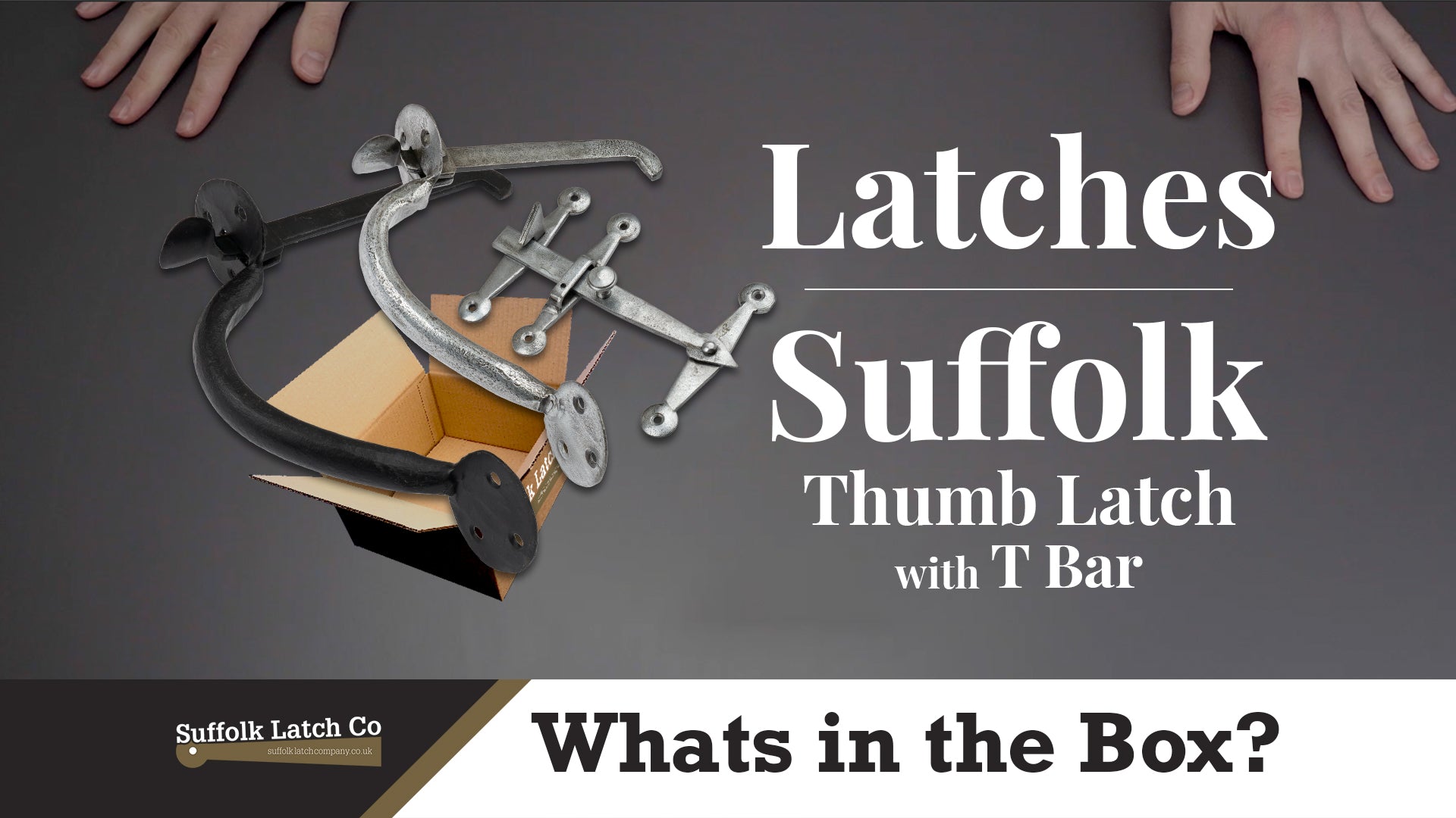 What's In The Box: Suffolk Latch With T Bar in Black & Pewter