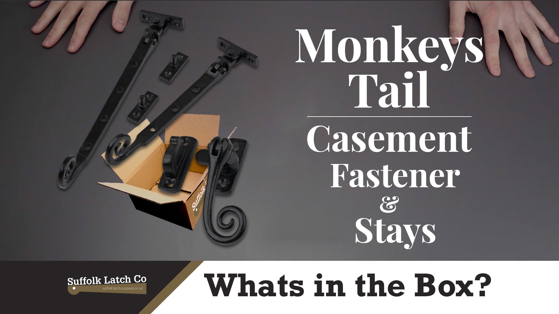 What's In The Box: Black Monkey Tail Window Fastener & Stays