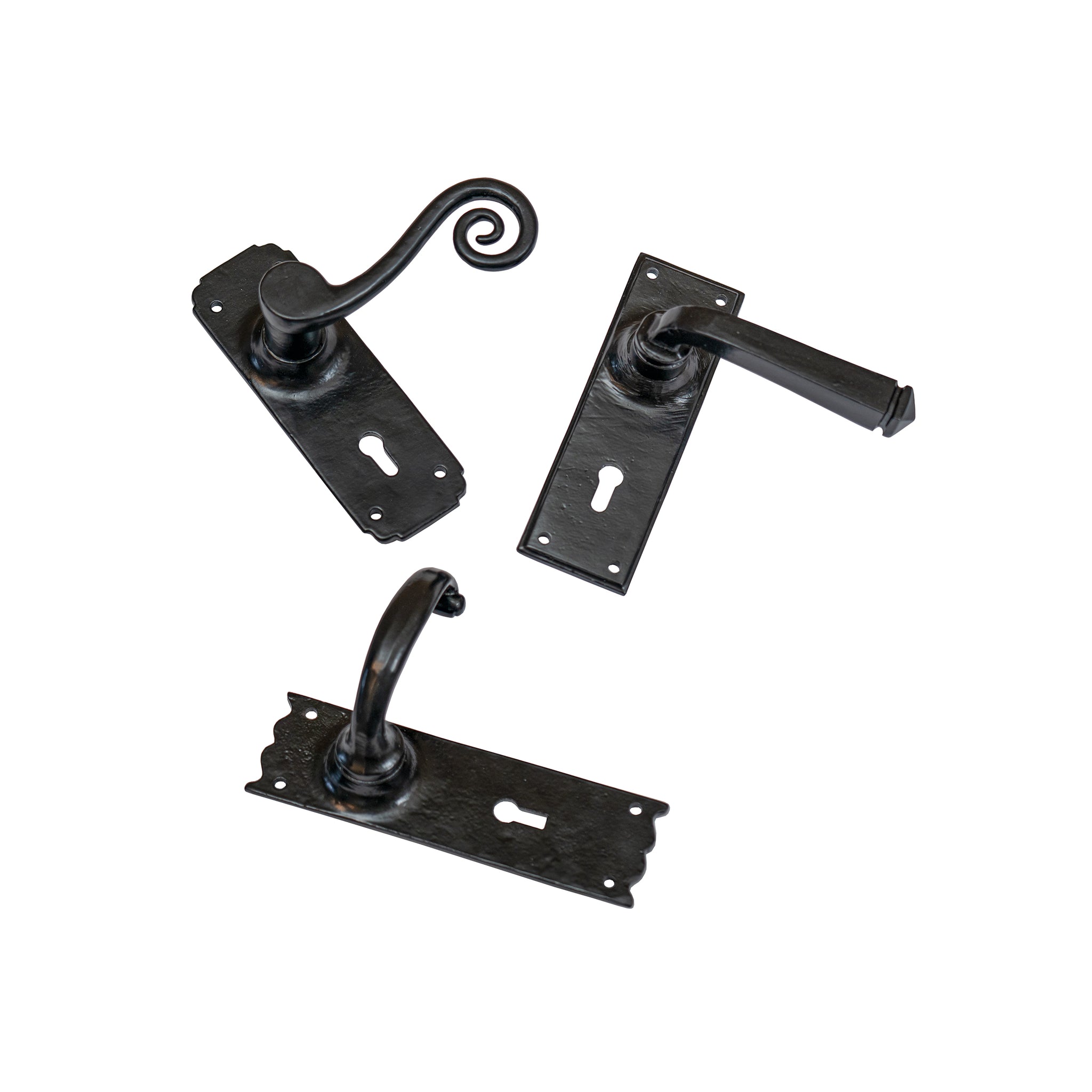 black cast iron door handles, Cast Iron Lever Door Handles in Black, Lock, Latch and Bathroom