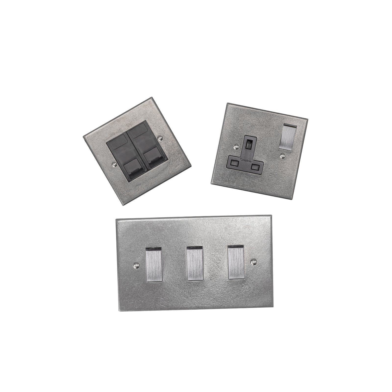 Finesse Electrical Faceplates in Pewter Suffolk Latch Company