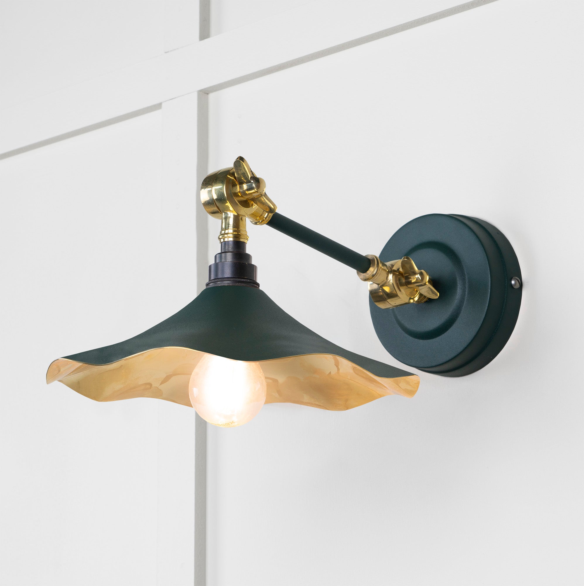 Image of Flora Wall Light in Dingle in Polished Brass
