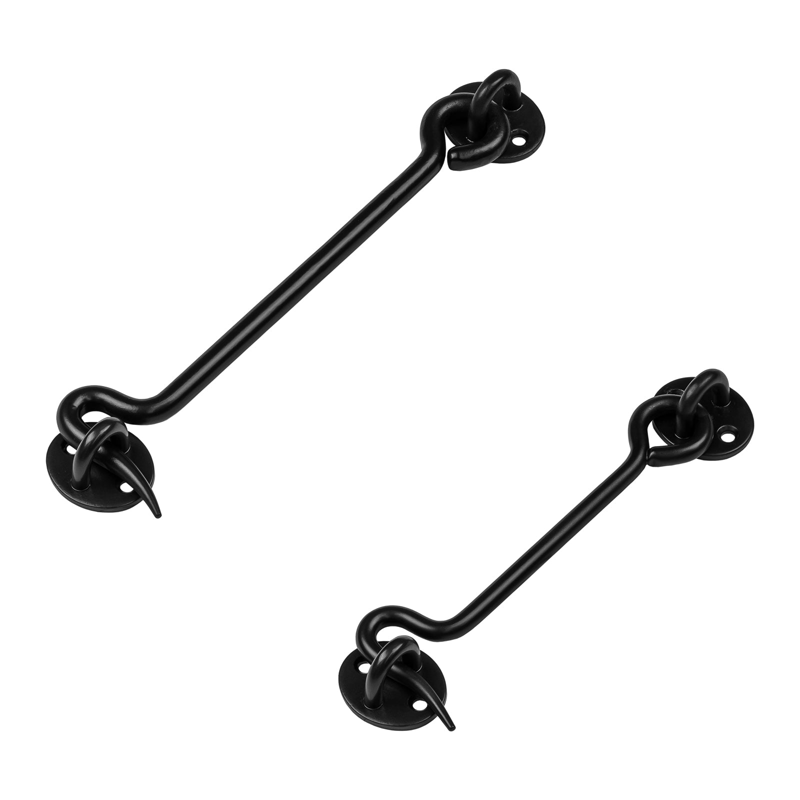Cabin Hooks With Armor-Coat Black Hook Eye Latches