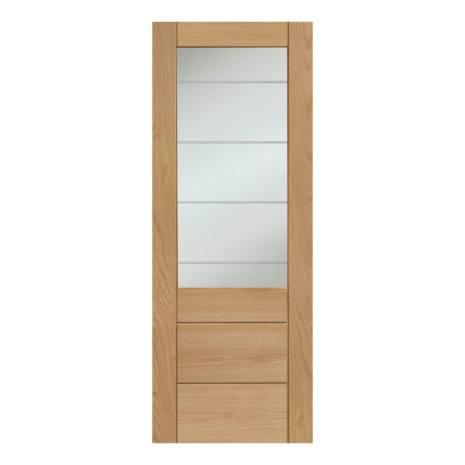 Internal Oak Palermo 2XG Door with Etched Glass
