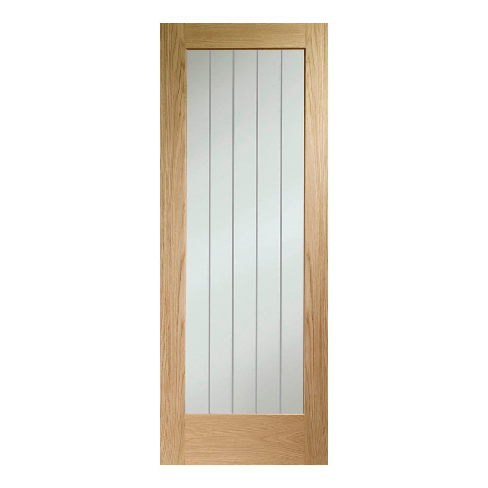 Internal Oak Suffolk Pattern 10 Door with Etched Glass