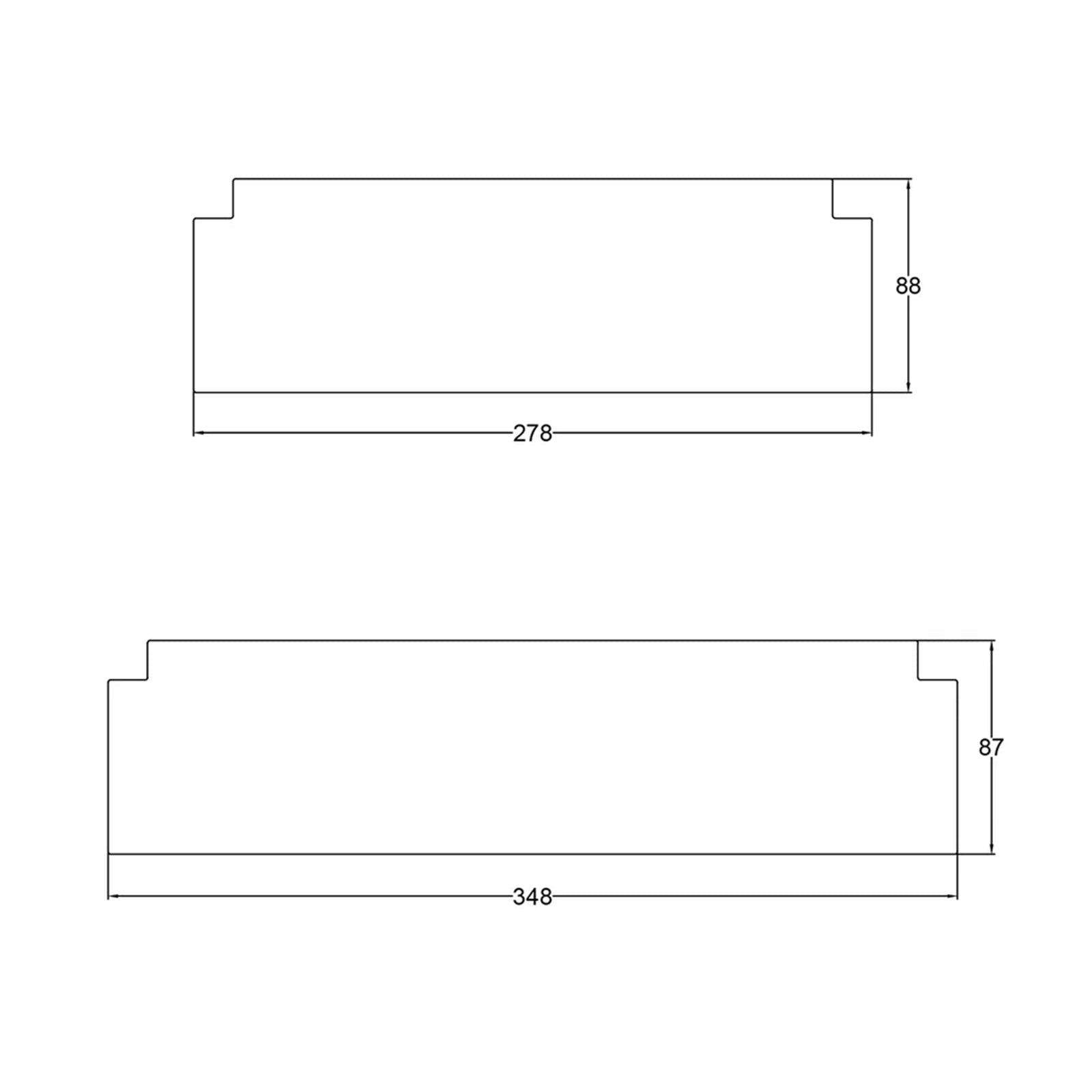 Door Letter Plate Tidy | Internal Letter Box Cover in Black
