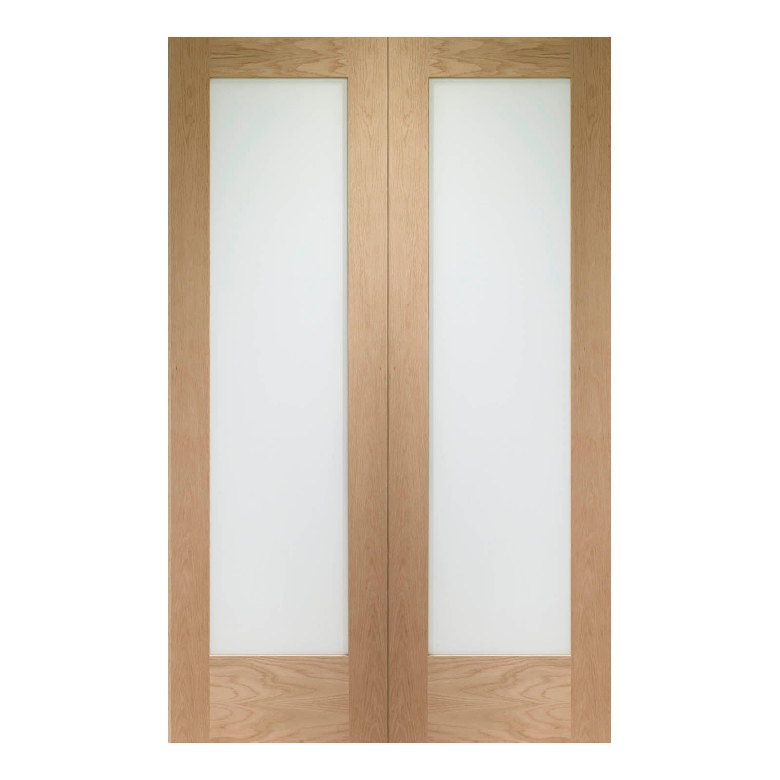 Internal Oak Pattern 10 Double Door with Clear Glass