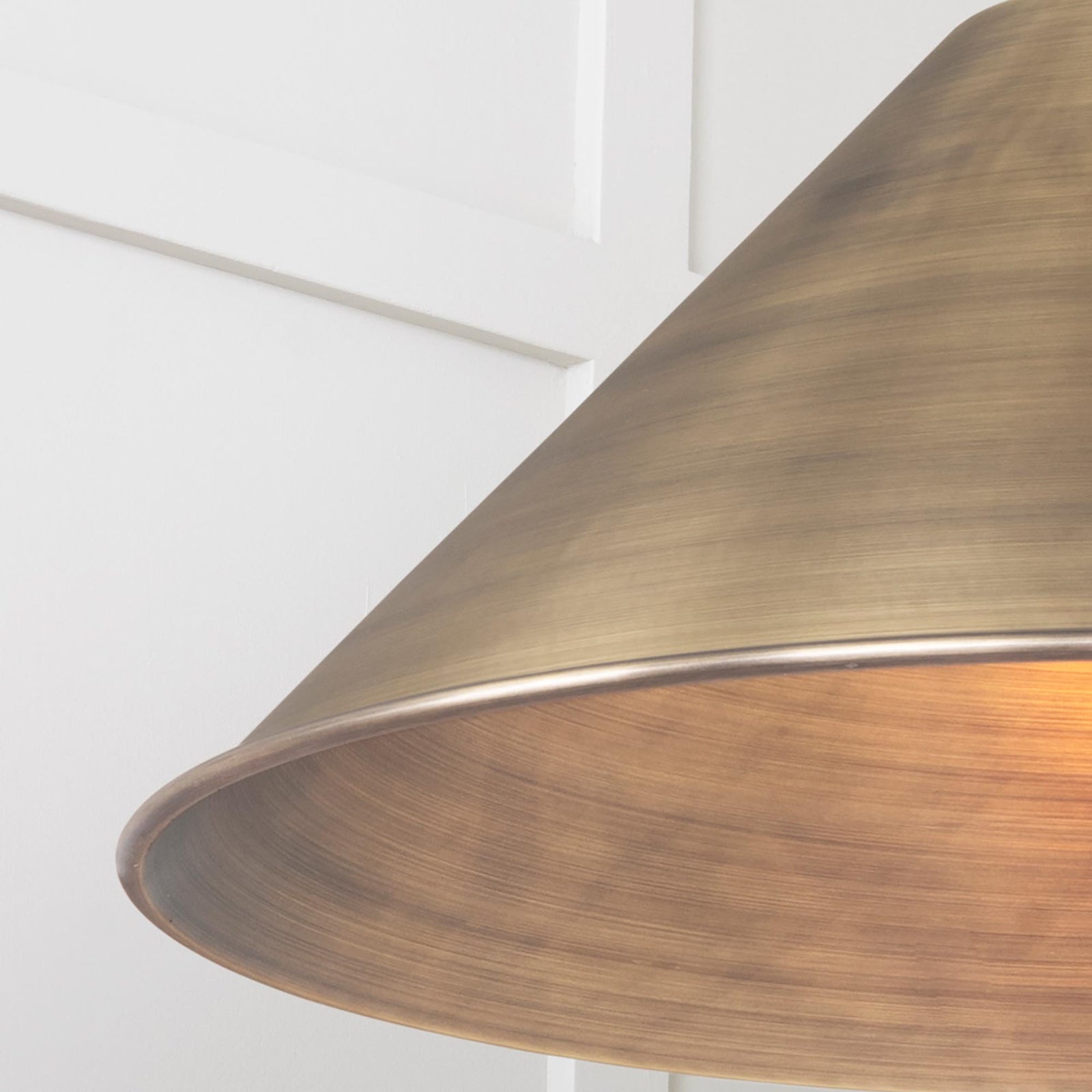 SHOW Close Up Image of Hockley Ceiling Light in Aged Brass