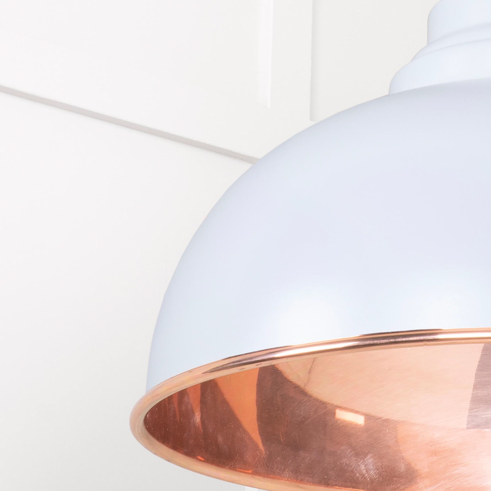 SHOW Close Up Image Harborne Ceiling Light in Birch In Smooth Copper