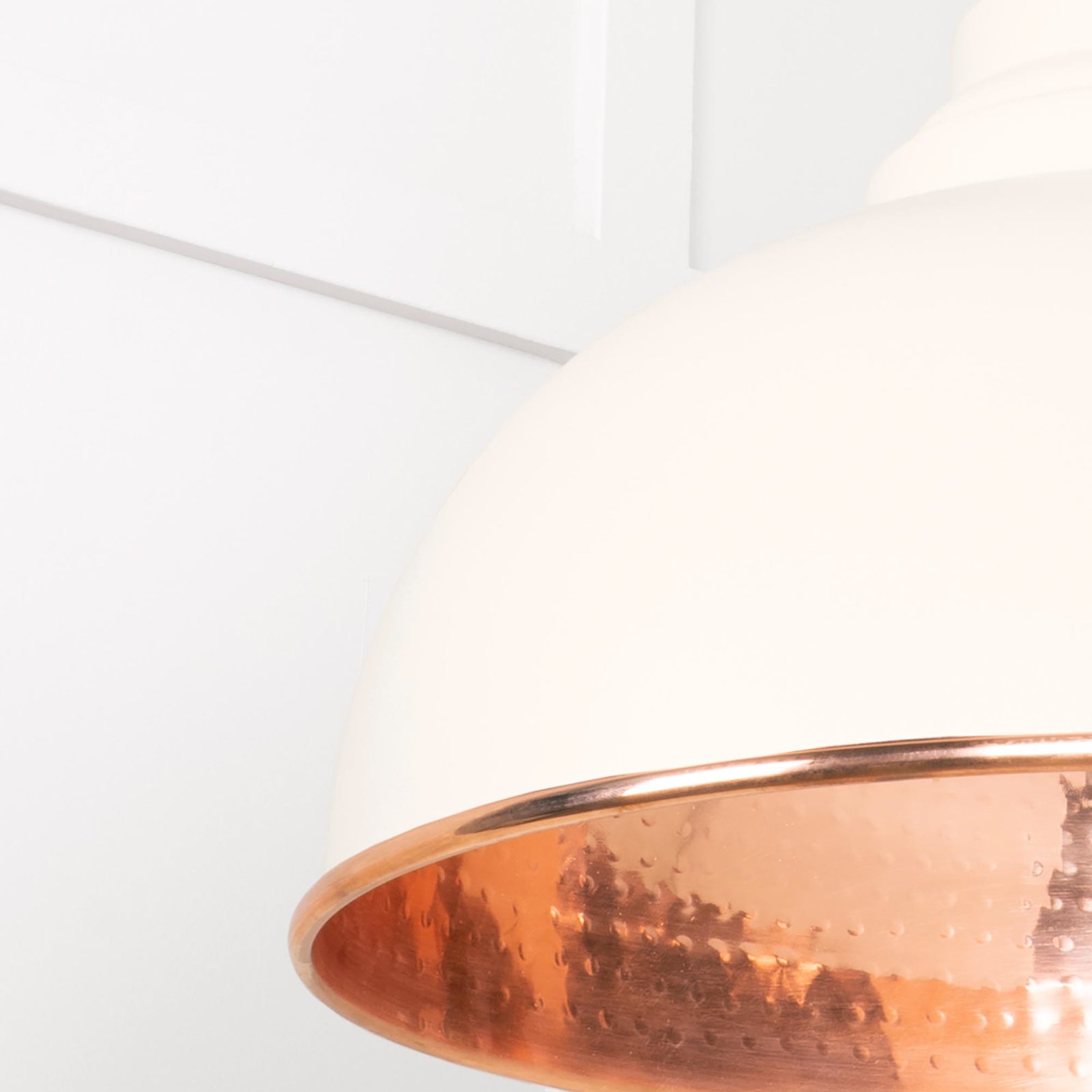 SHOW Close Up Image Harborne Ceiling Light in Teasel In Smooth Copper