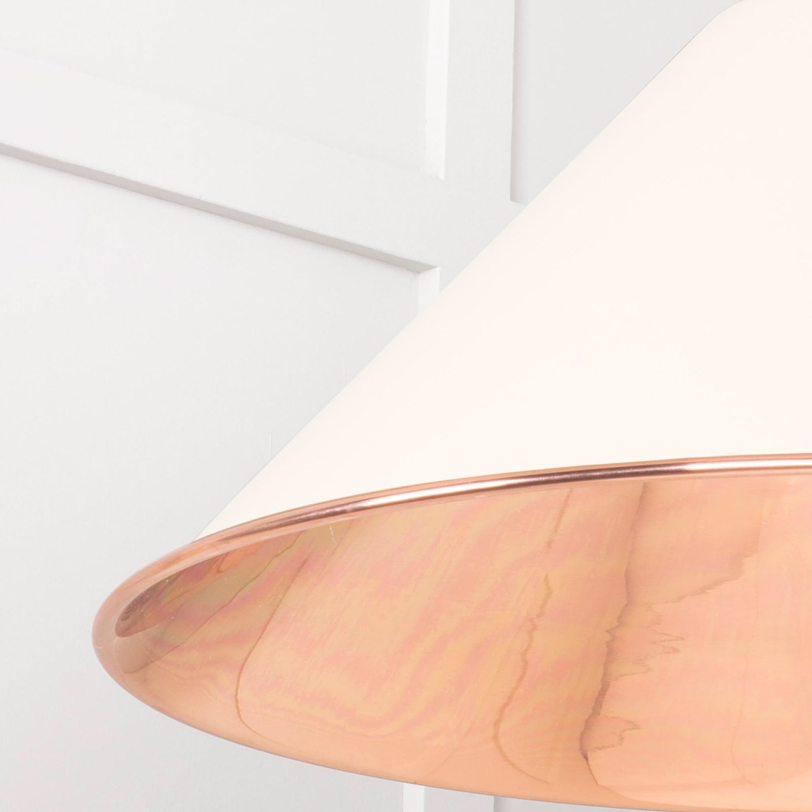 SHOW Close Up Image of Hockley Ceiling Light in Teasel in Hammered Copper