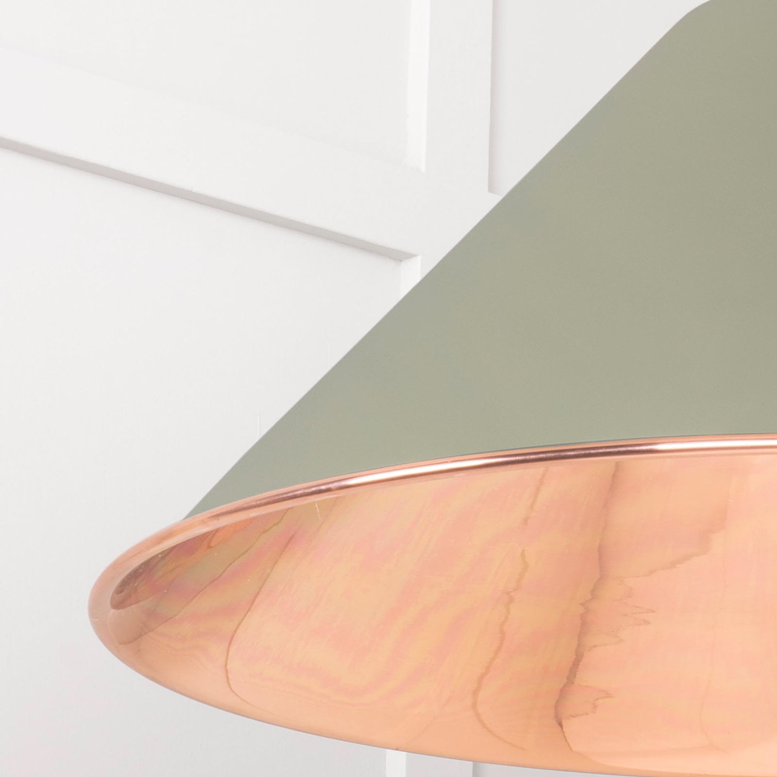 SHOW Close Up Image of Hockley Ceiling Light in Tump in Hammered Copper