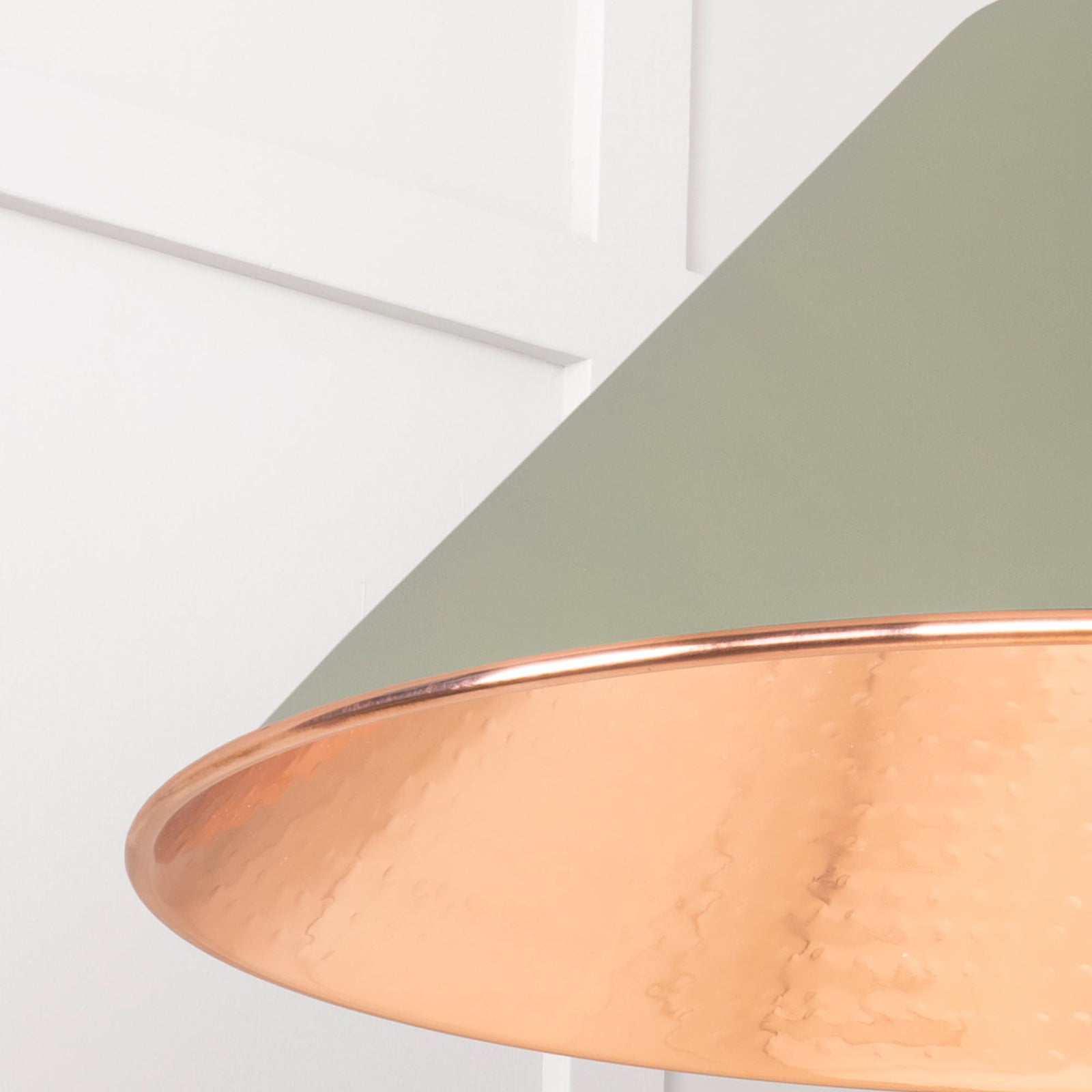 SHOW Close Up Image of Hockley Ceiling Light in Tump in Smooth Copper