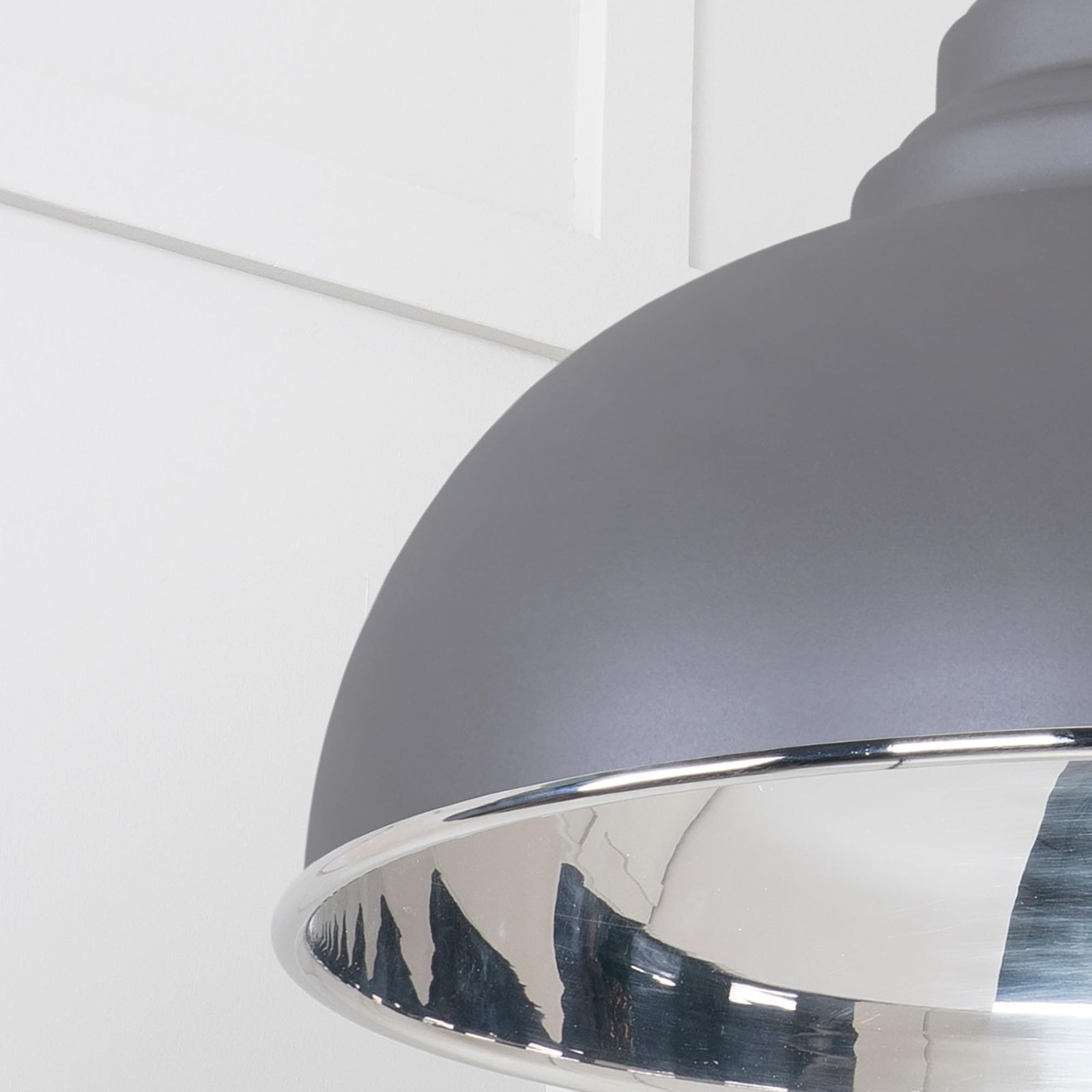 SHOW Close Up Image Harborne Ceiling Light in Bluff In Smooth Nickel