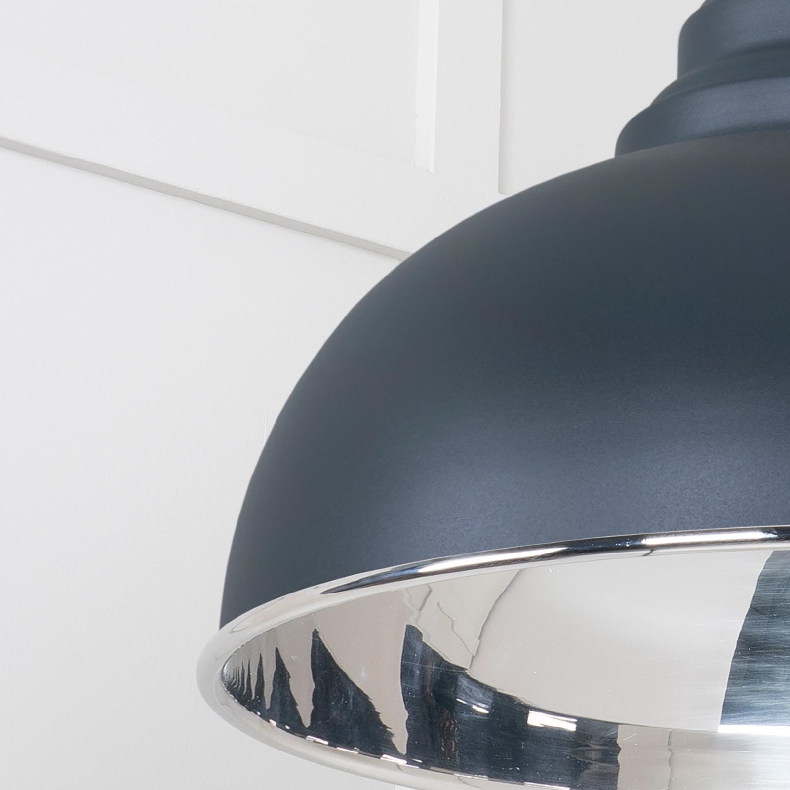 SHOW Close Up Image Harborne Ceiling Light in Soot In Smooth Nickel