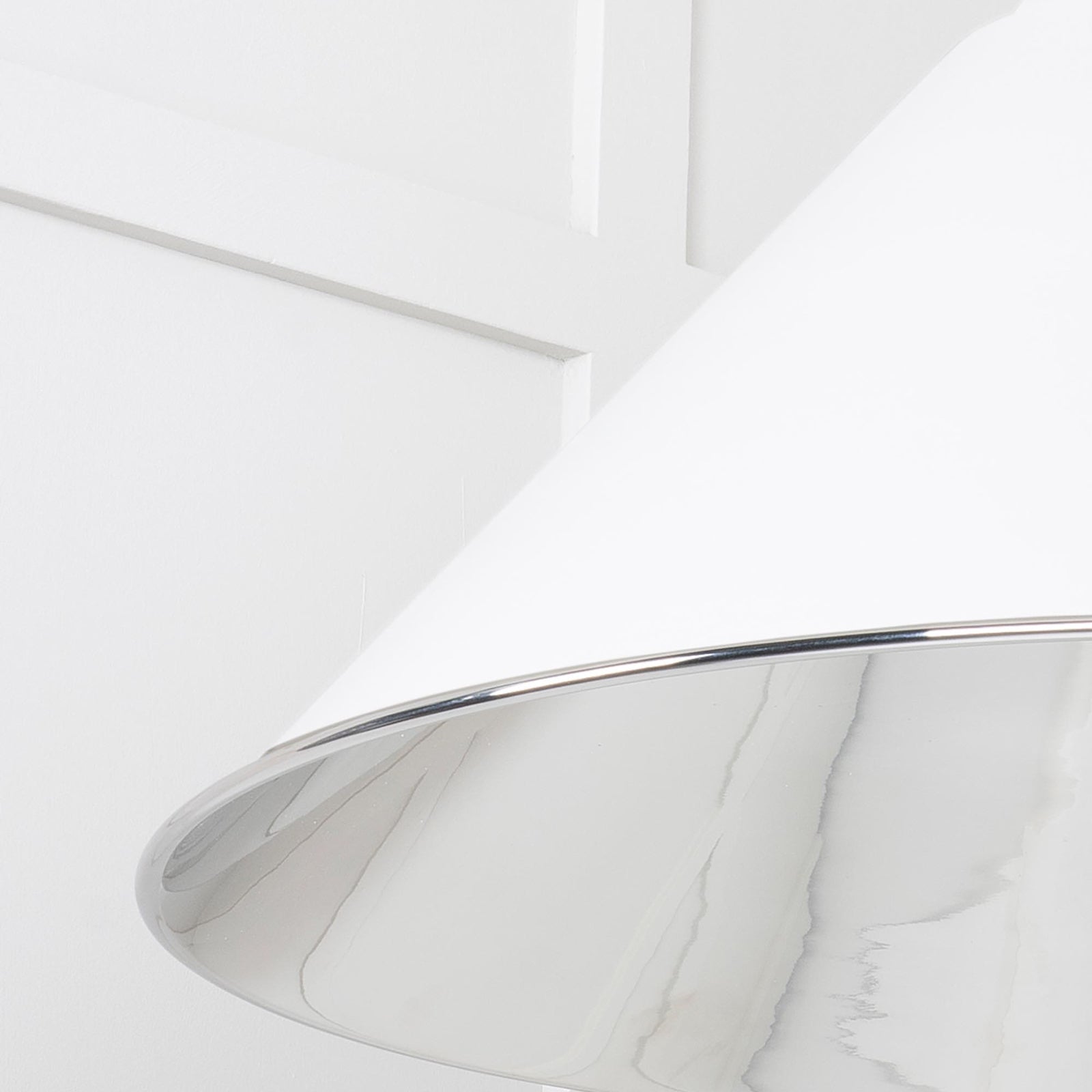 SHOW Close Up Image of Hockley Ceiling Light in Flock in Smooth Nickel
