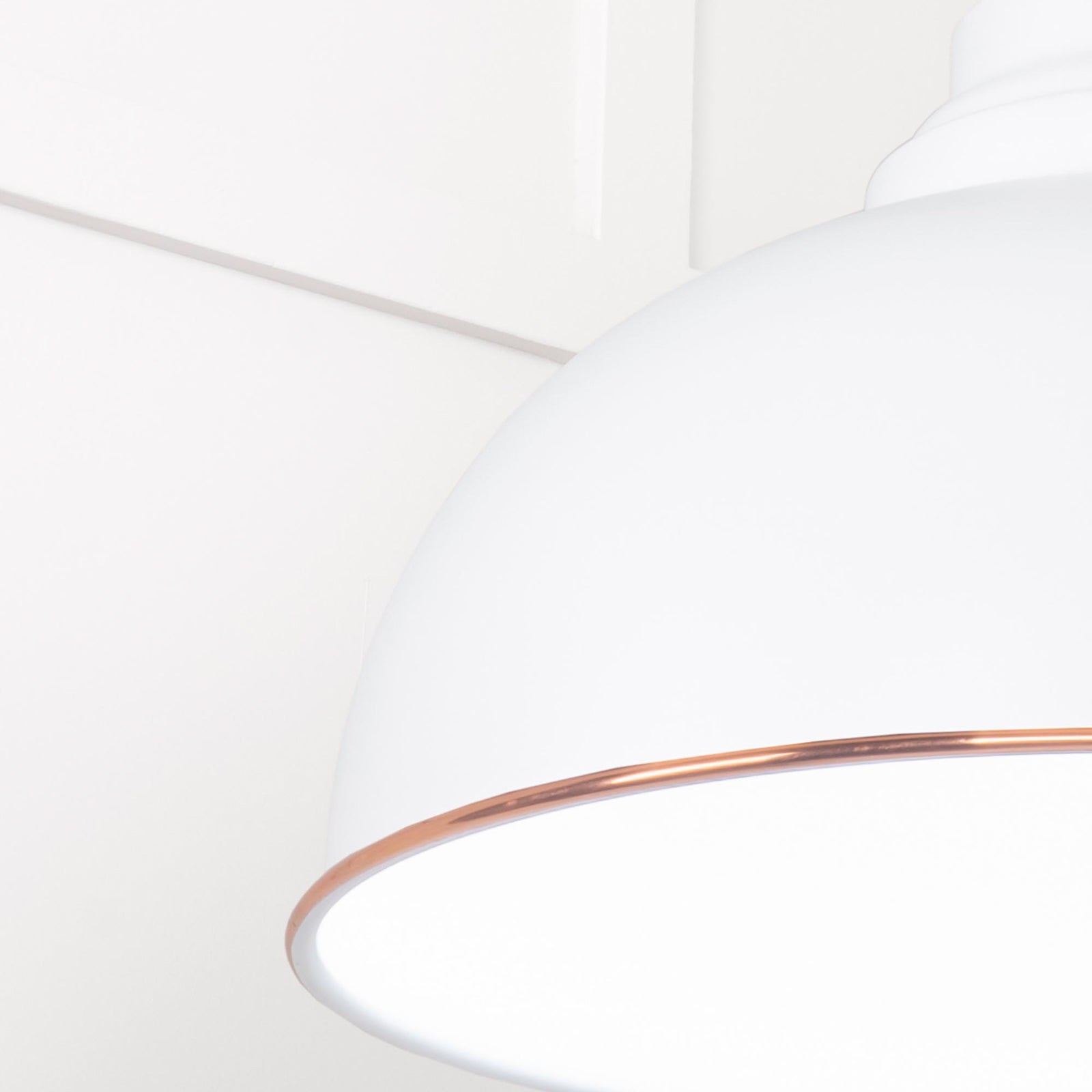 SHOW Close Up Image Harborne Ceiling Light in Flock In Frost White