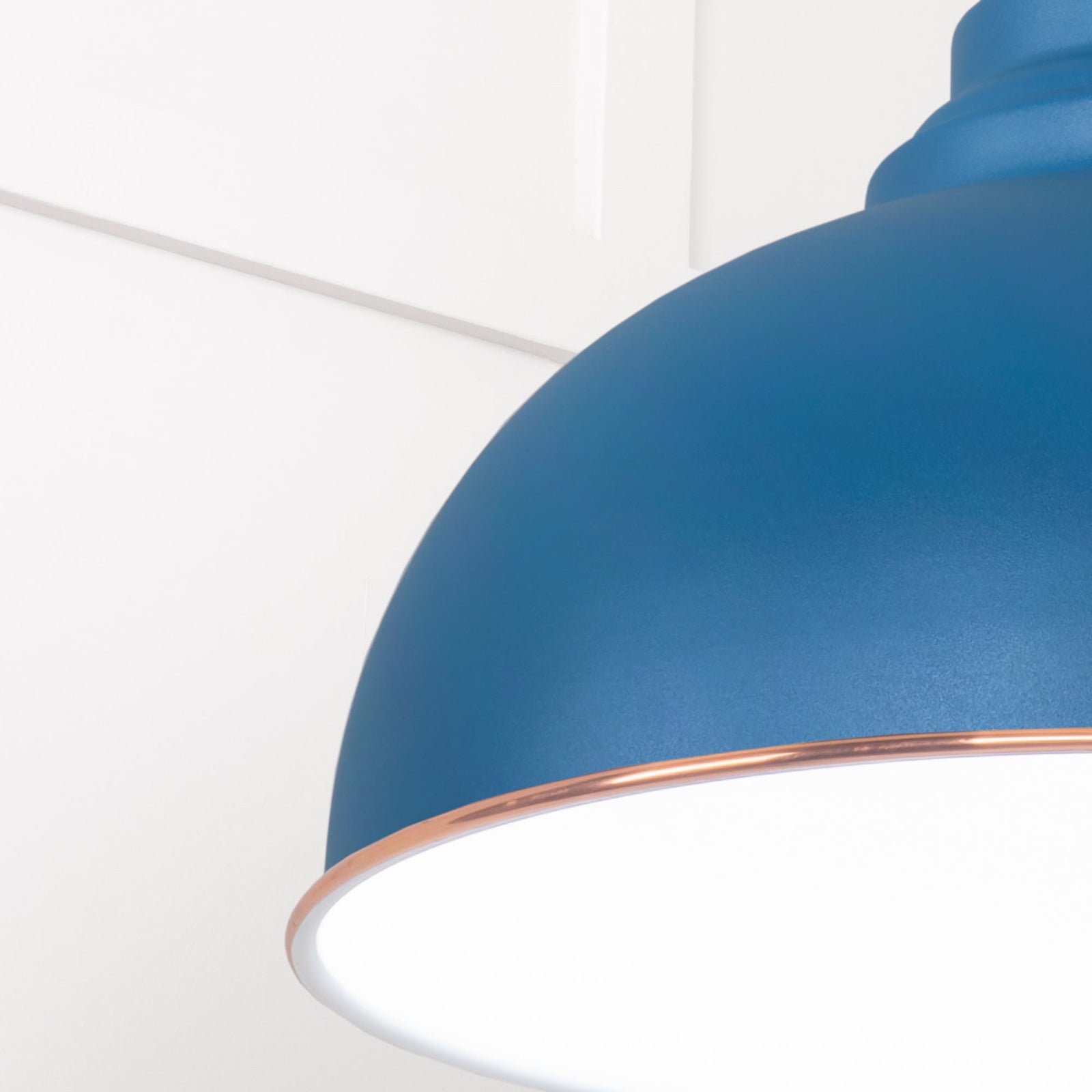 SHOW Close Up Image Harborne Ceiling Light in Upstream In Frost White