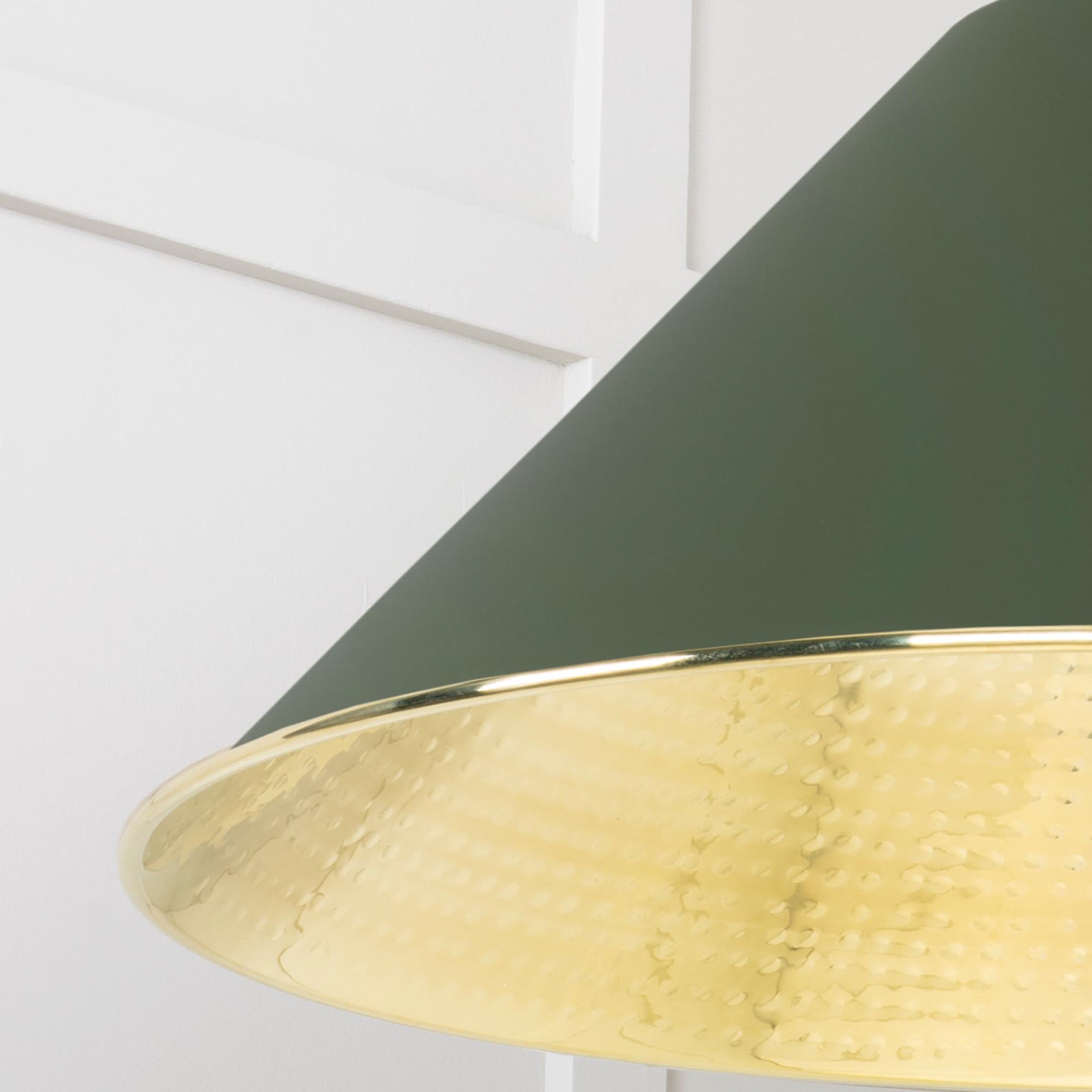 SHOW Close Up Image of Hockley Ceiling Light in Heath in Hammered Brass