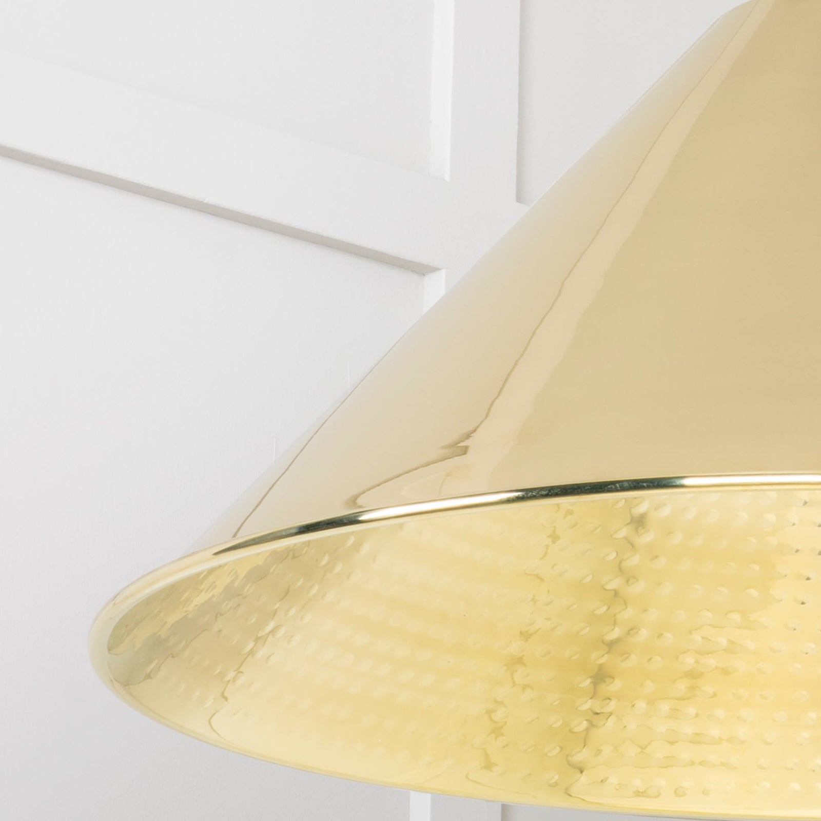 SHOW Close Up Image of Hockley Ceiling Light in Hammered Brass