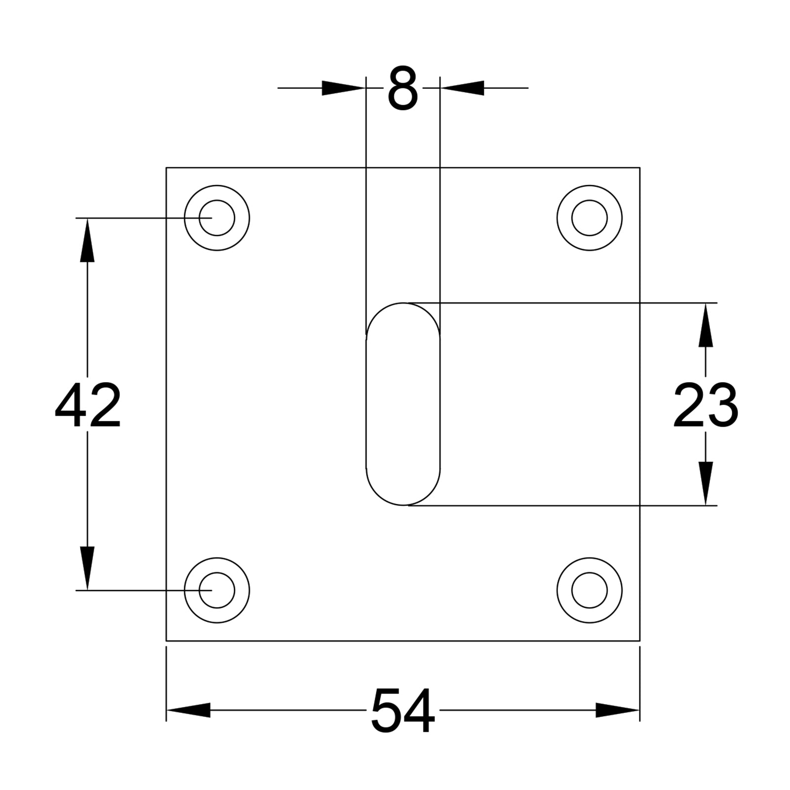 square brass excutcheon standard dimension drawing SHOW