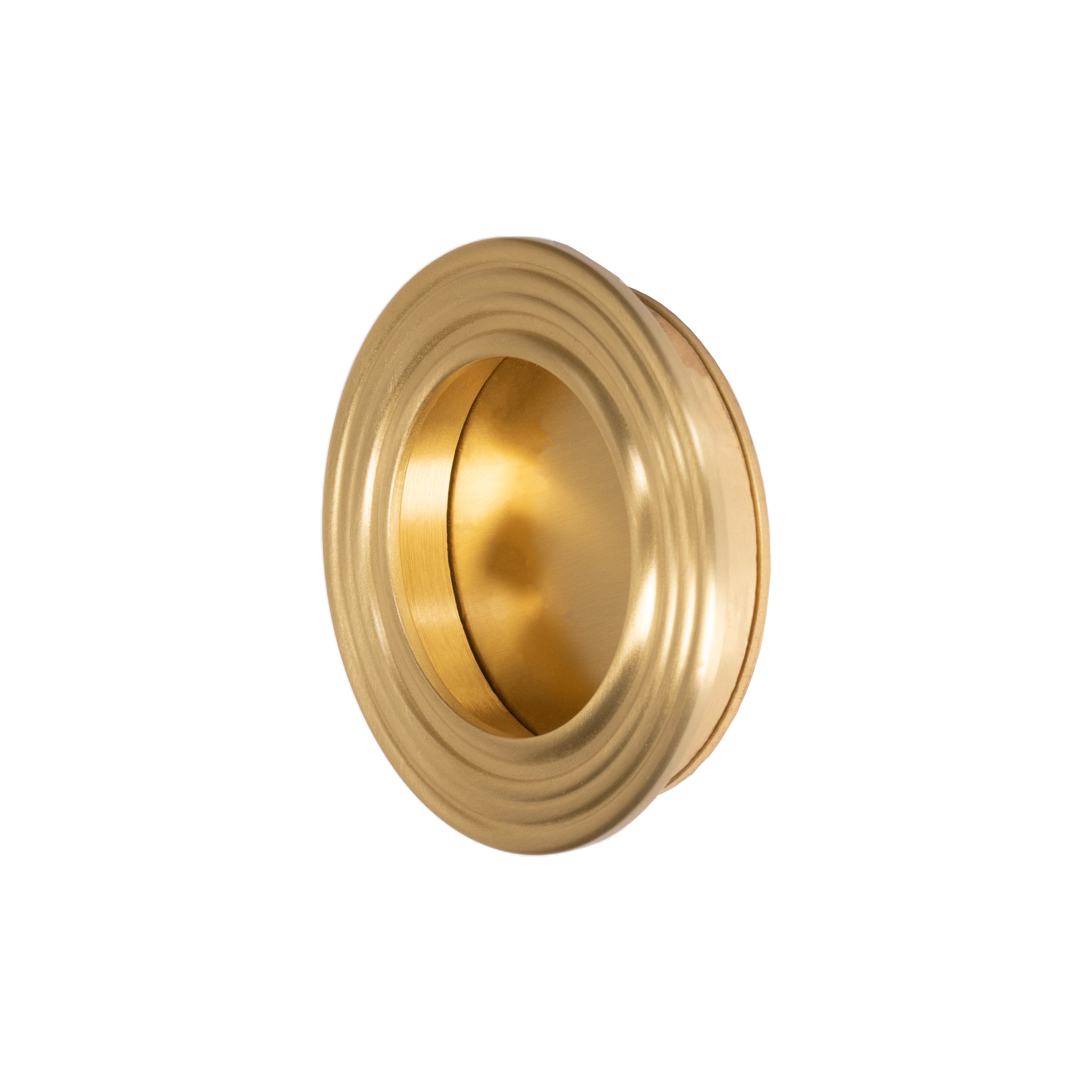 round satin brass recessed handle SHOW