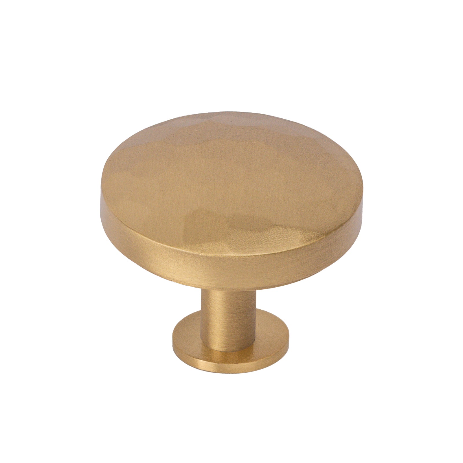 satin brass large hammered knobs with rose plate, kitchen cupboard knobs