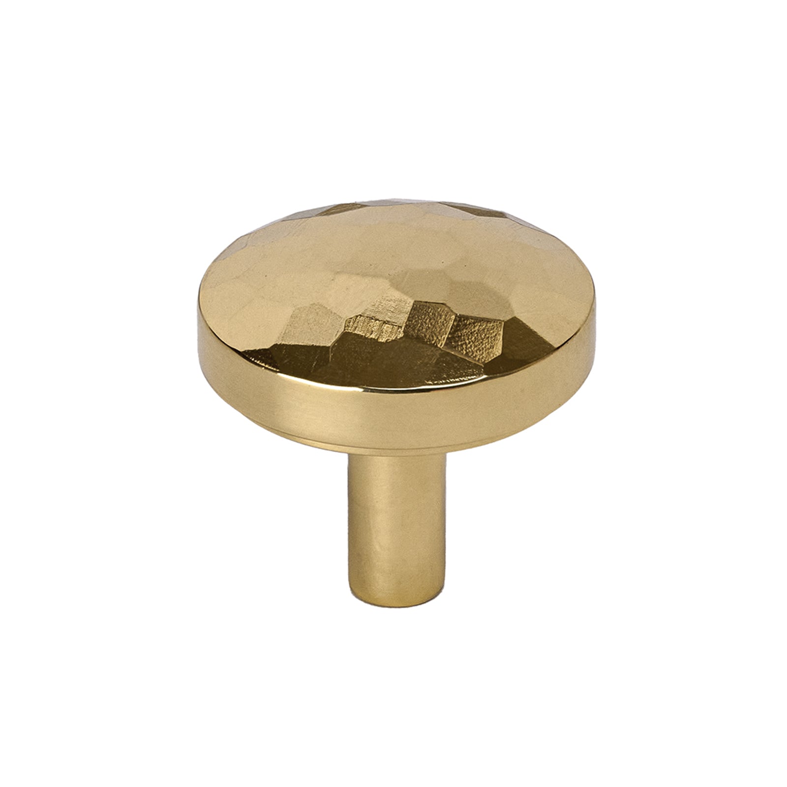 polished brass round hammered cabinet knobs SHOW