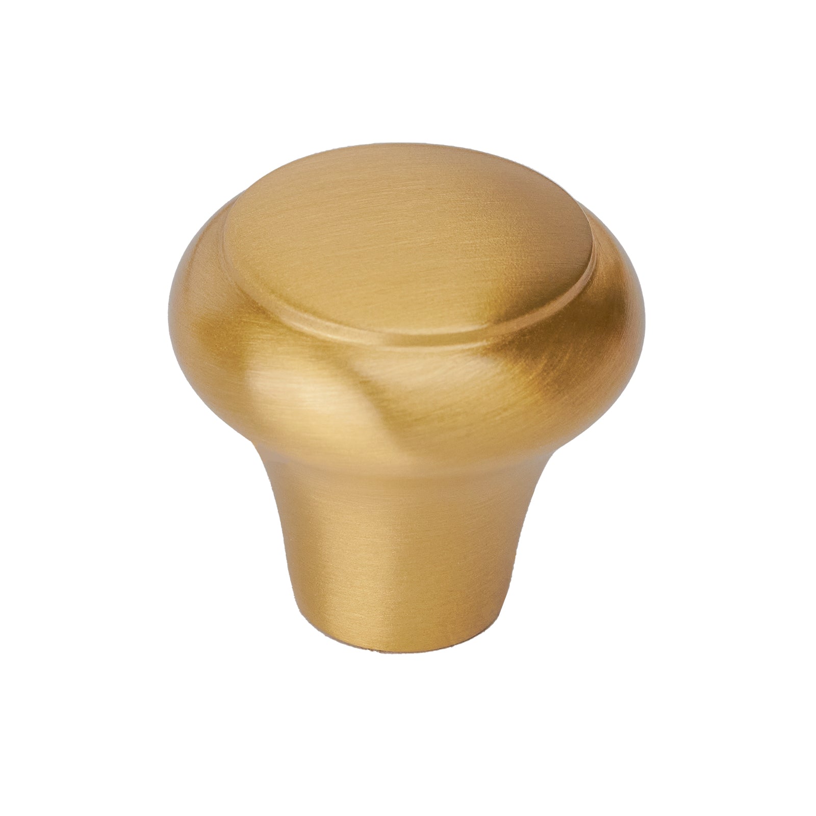satin brass round edge cabinet knob