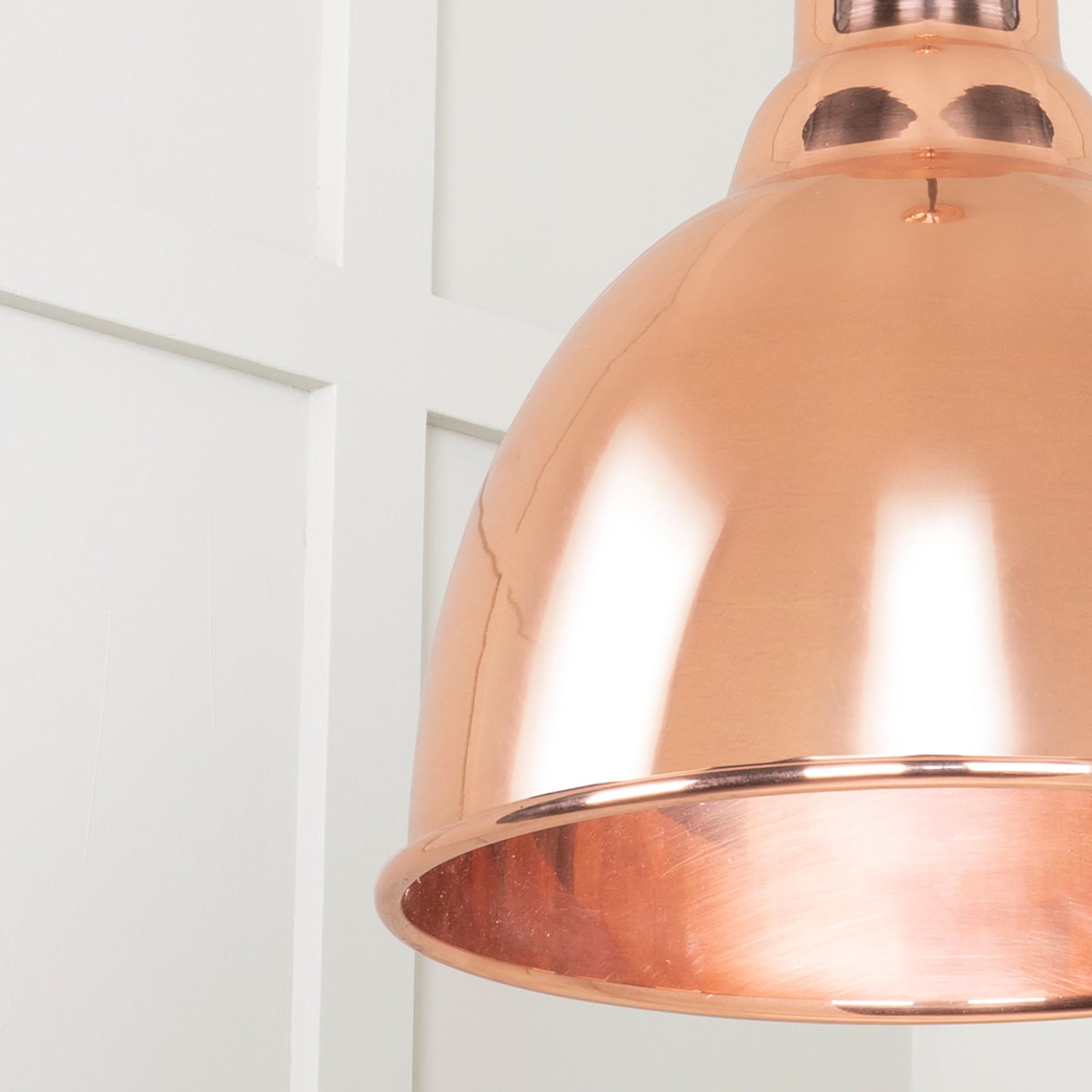 SHOW Close up image of Brindley Ceiling Light in Copper