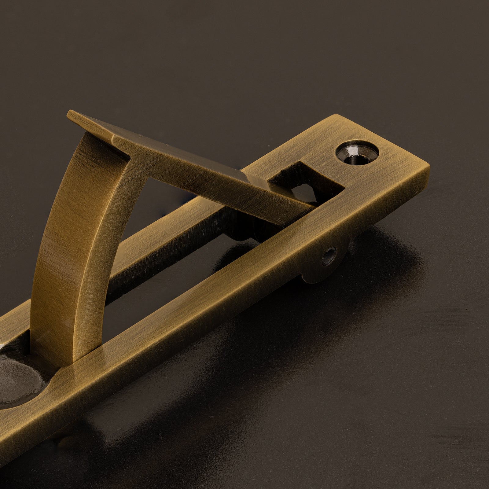 Pocket Door Edge Pull in Aged Brass Finish SHOW