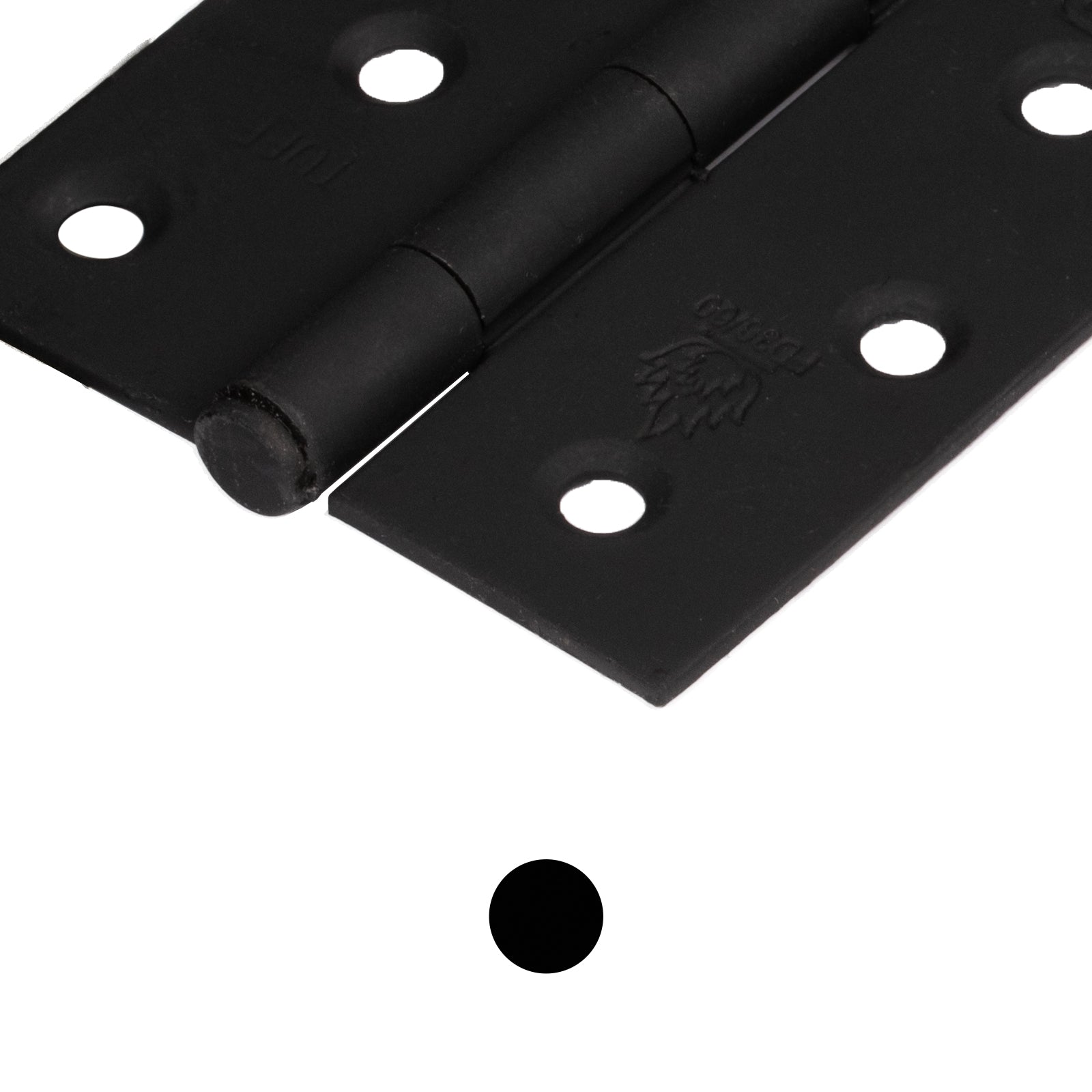 Fire Rated CE7 Button Tipped Butt Hinges Black velvet