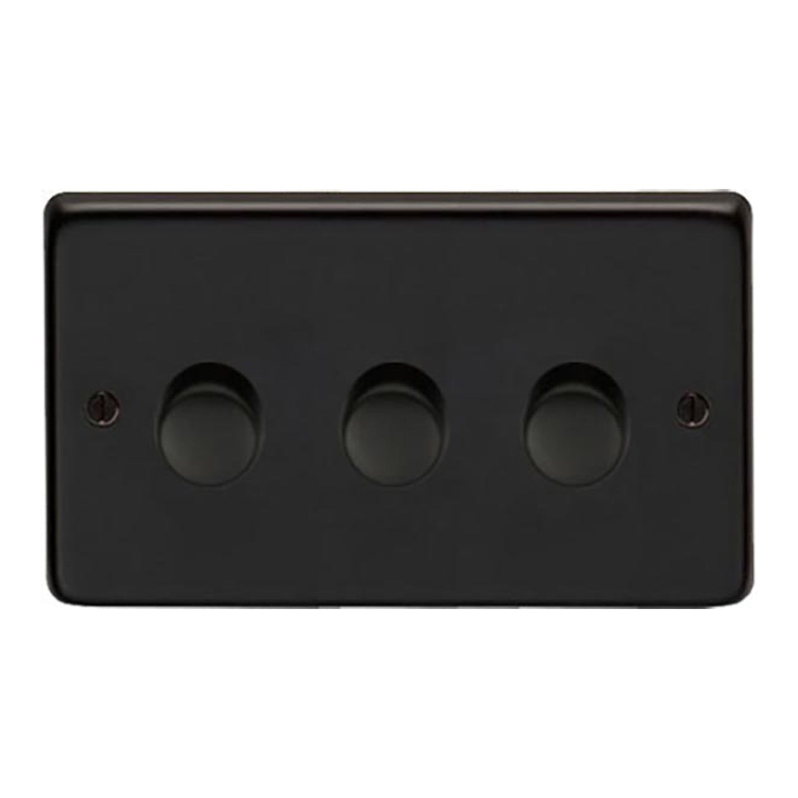 SHOW Image of Triple LED Dimmer Switch with Matt Black finish