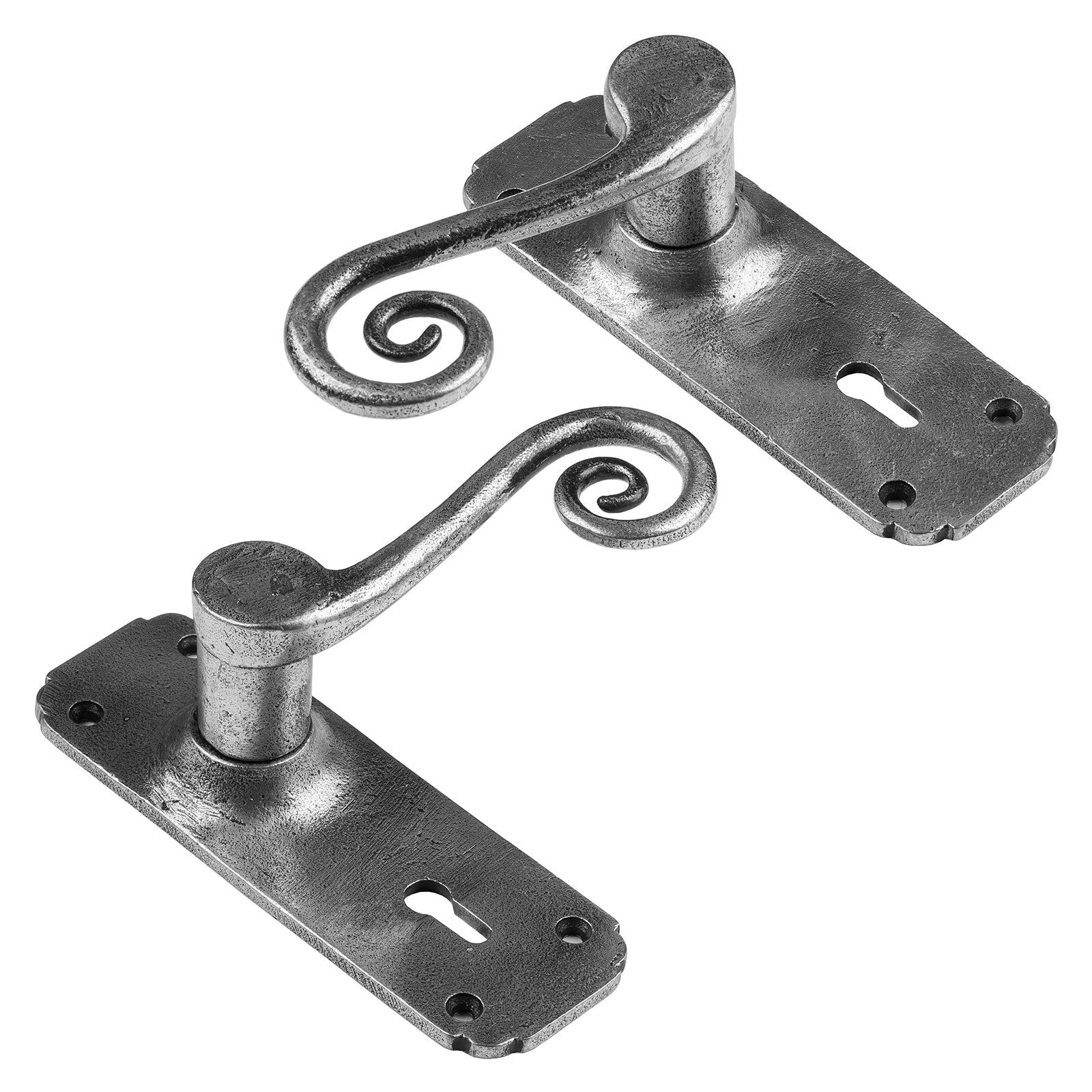 Monkey Tail pewter lock door handle SHOW