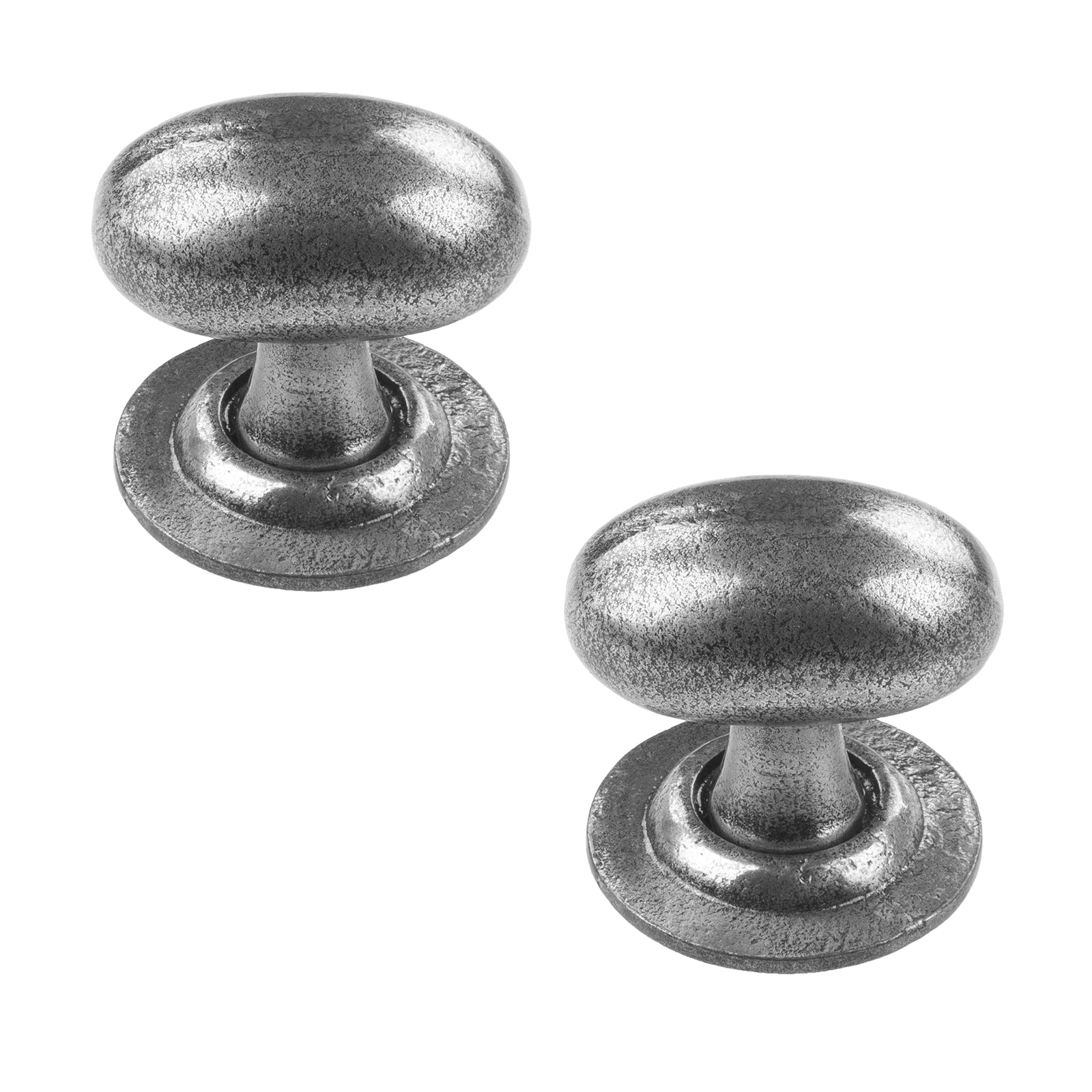 Oval cast iron pewter door knobs SHOW
