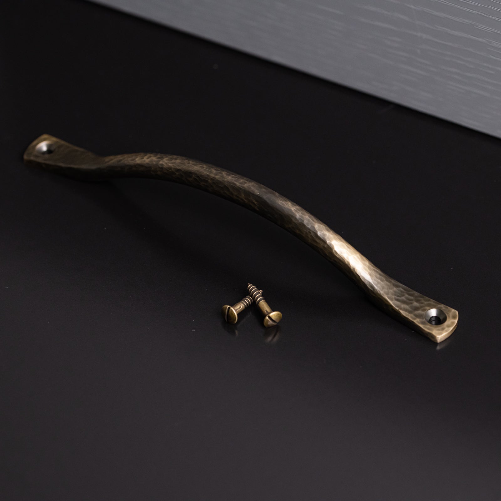 Hammered Antique Brass Bow Handle Design SHOW