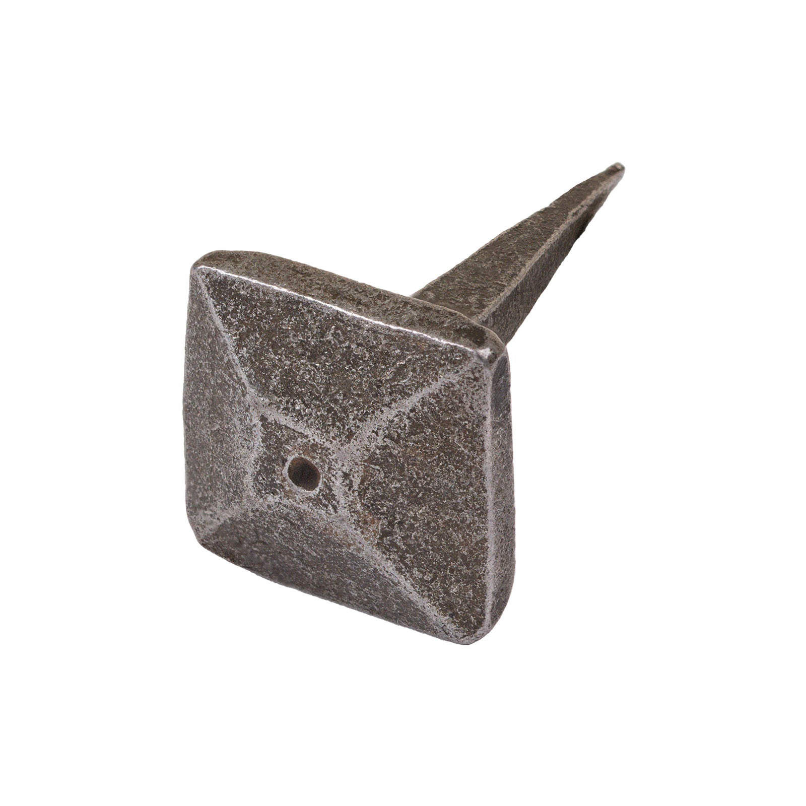 hand forged square door studs in pewter SHOW