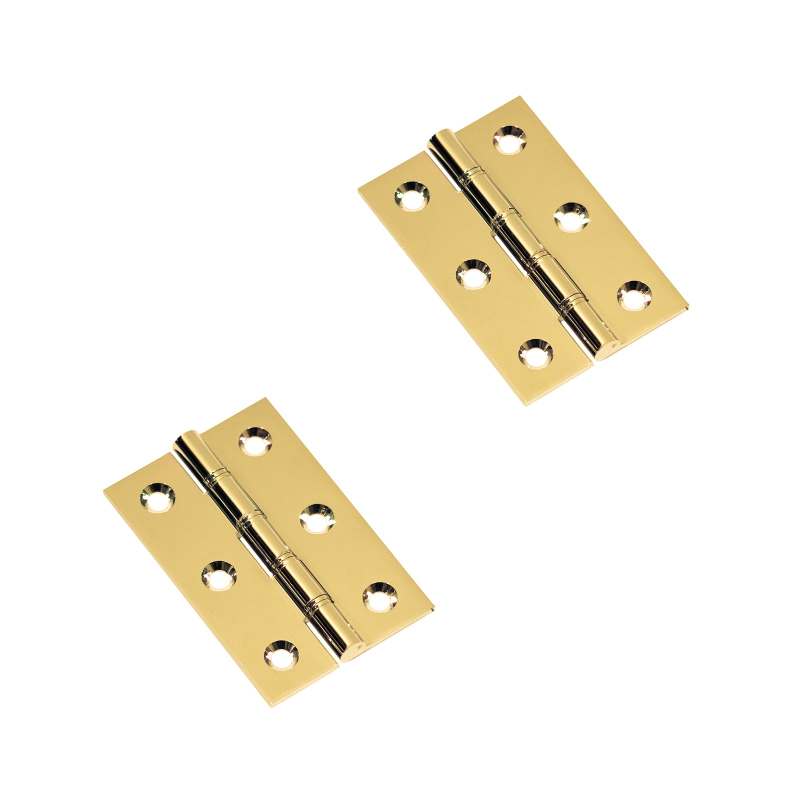 Solid Brass 3 Inch Butt Hinge in Polished Brass Finish