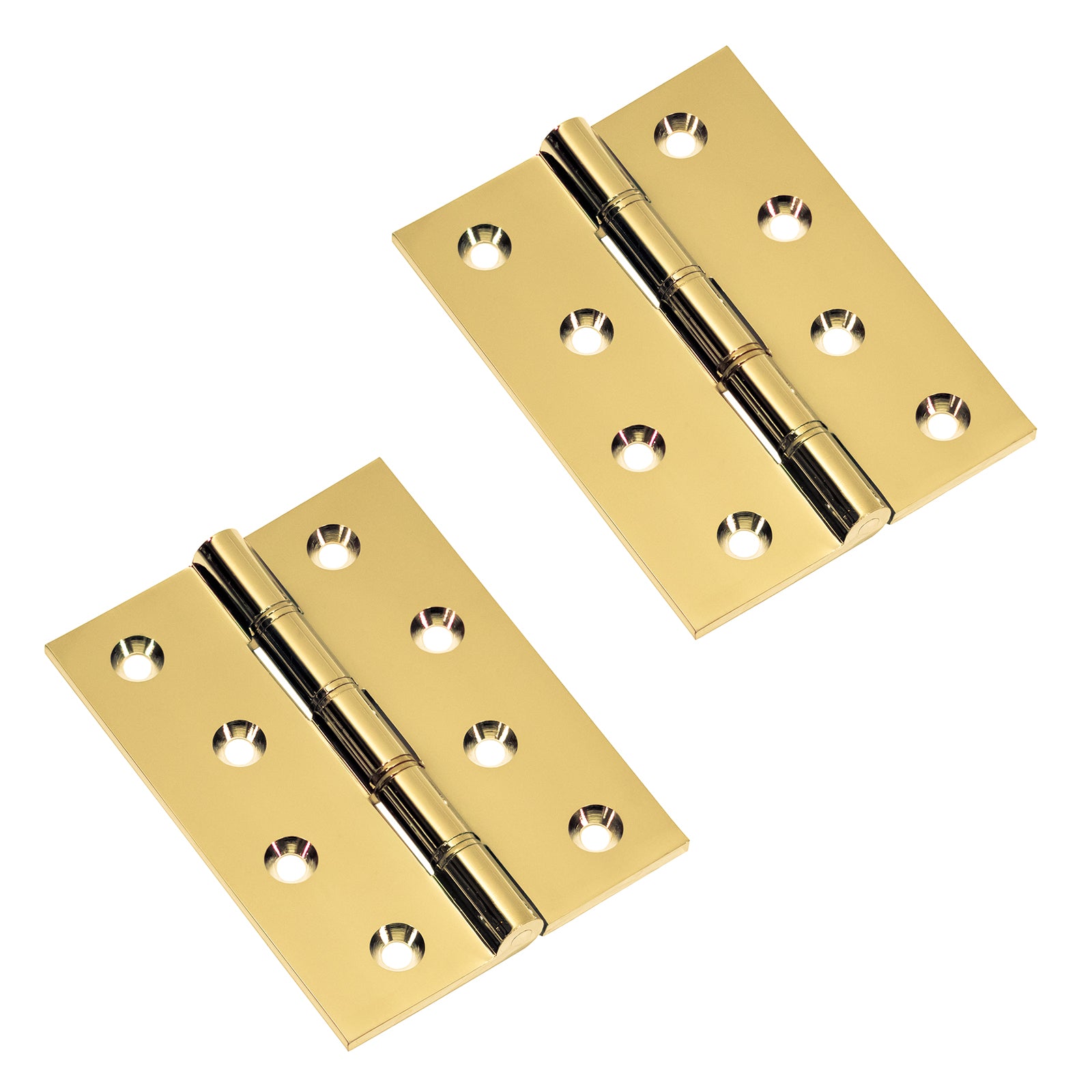Solid Brass 4 Inch Butt Hinge in Polished Brass Finish