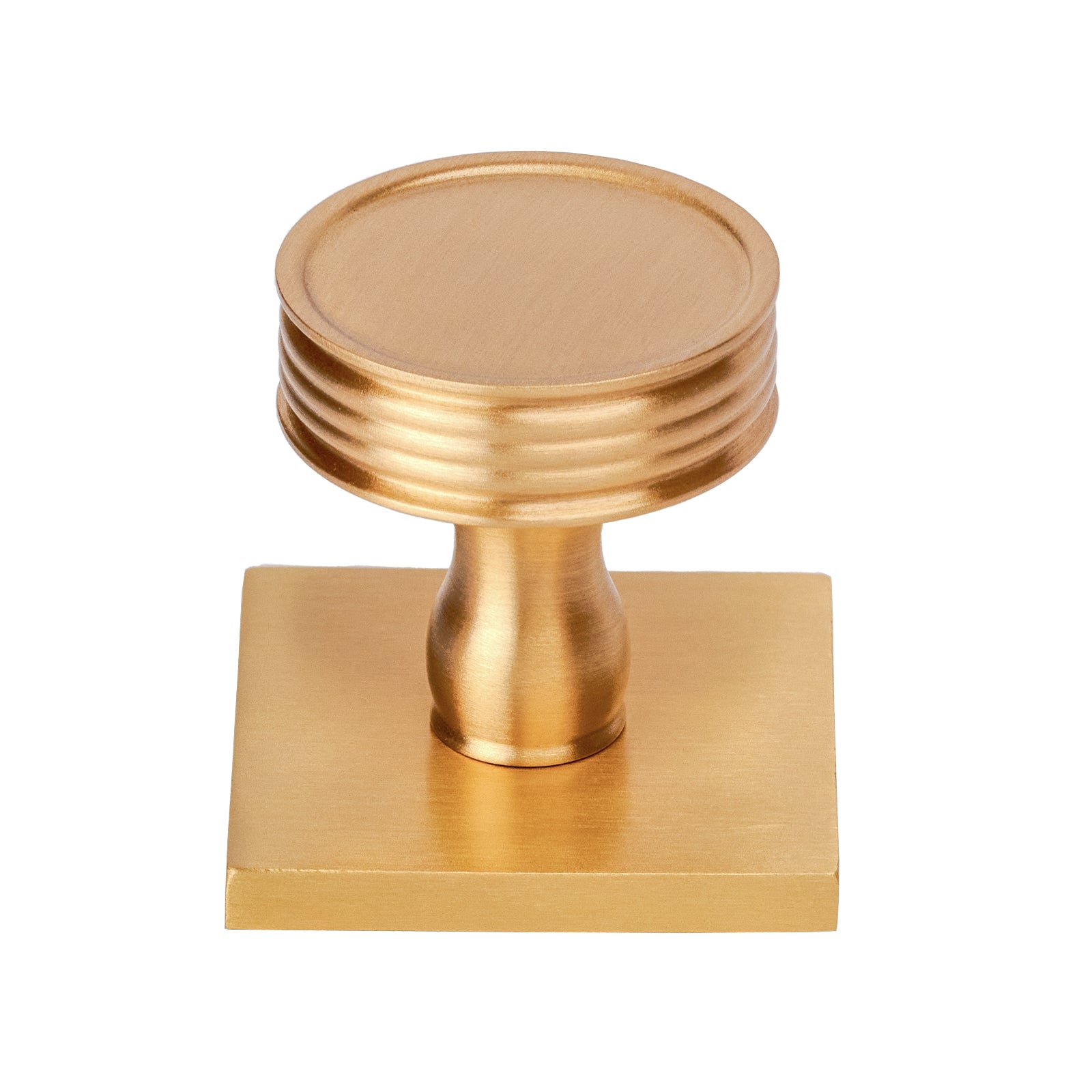 satin brass Venetian Cabinet Knobs On Square Backplate SHOW