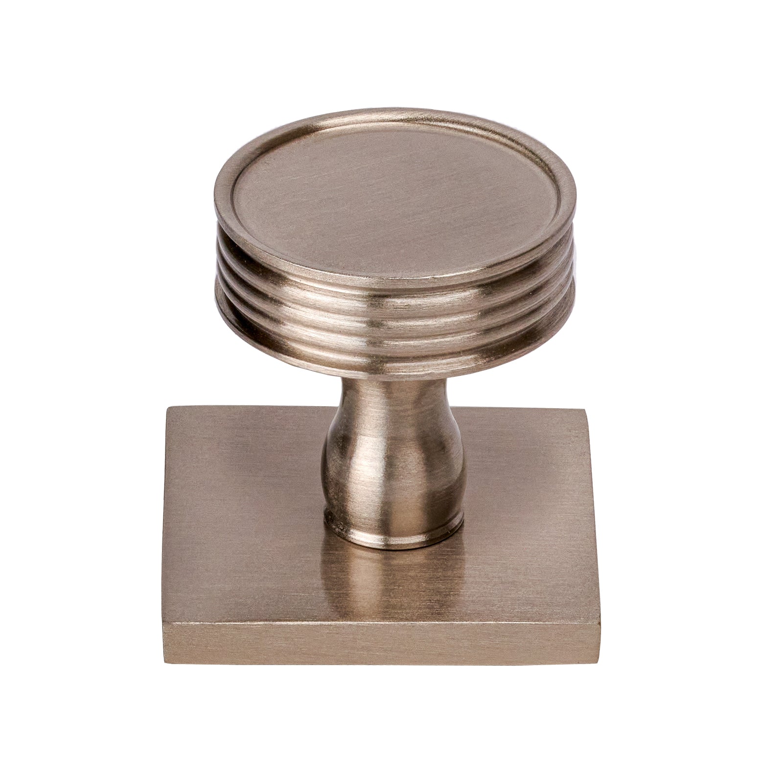 satin nickel Venetian Cabinet Knobs On Square Backplate SHOW