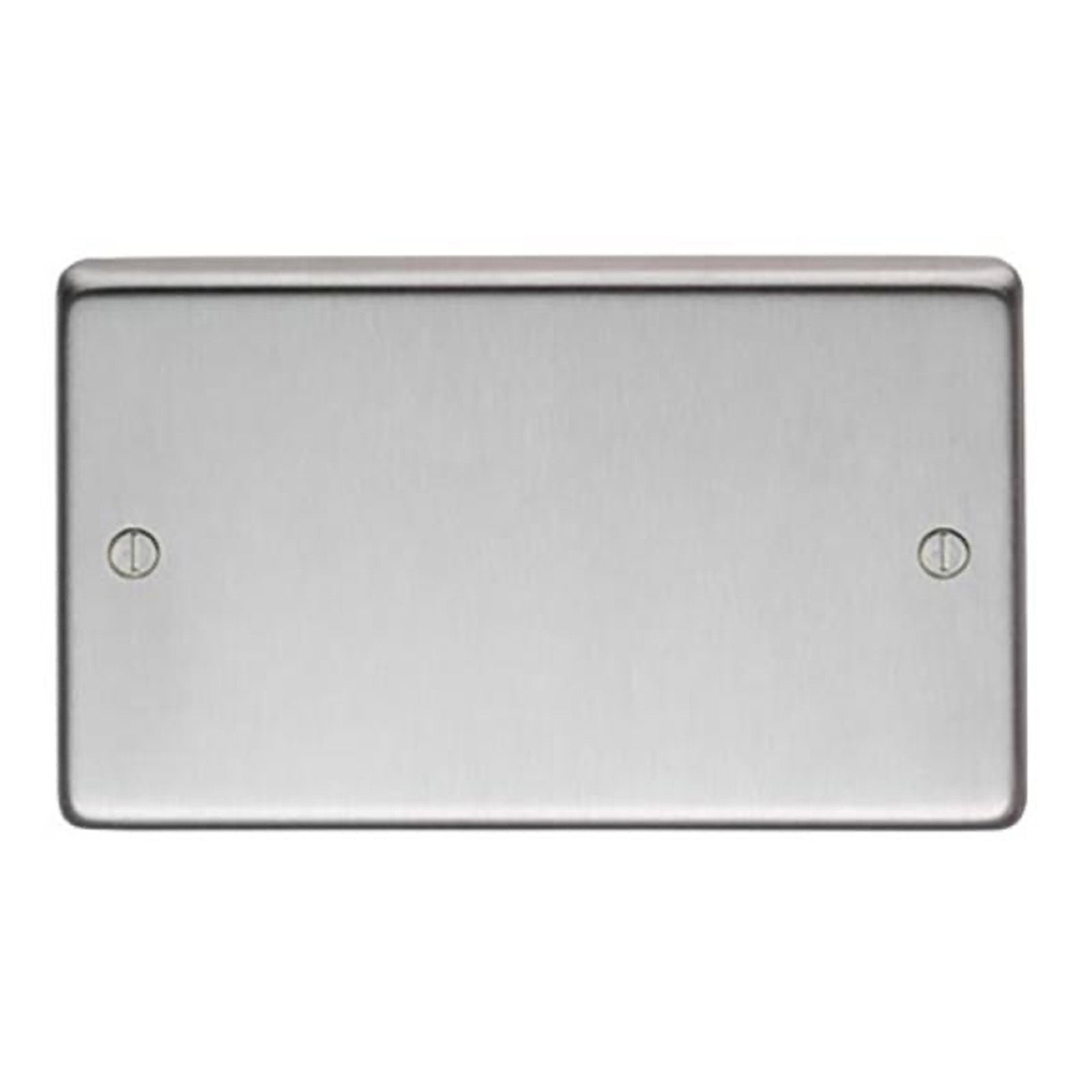 SHOW Image of Double Blank Plate with Satin Stainless Steel finish