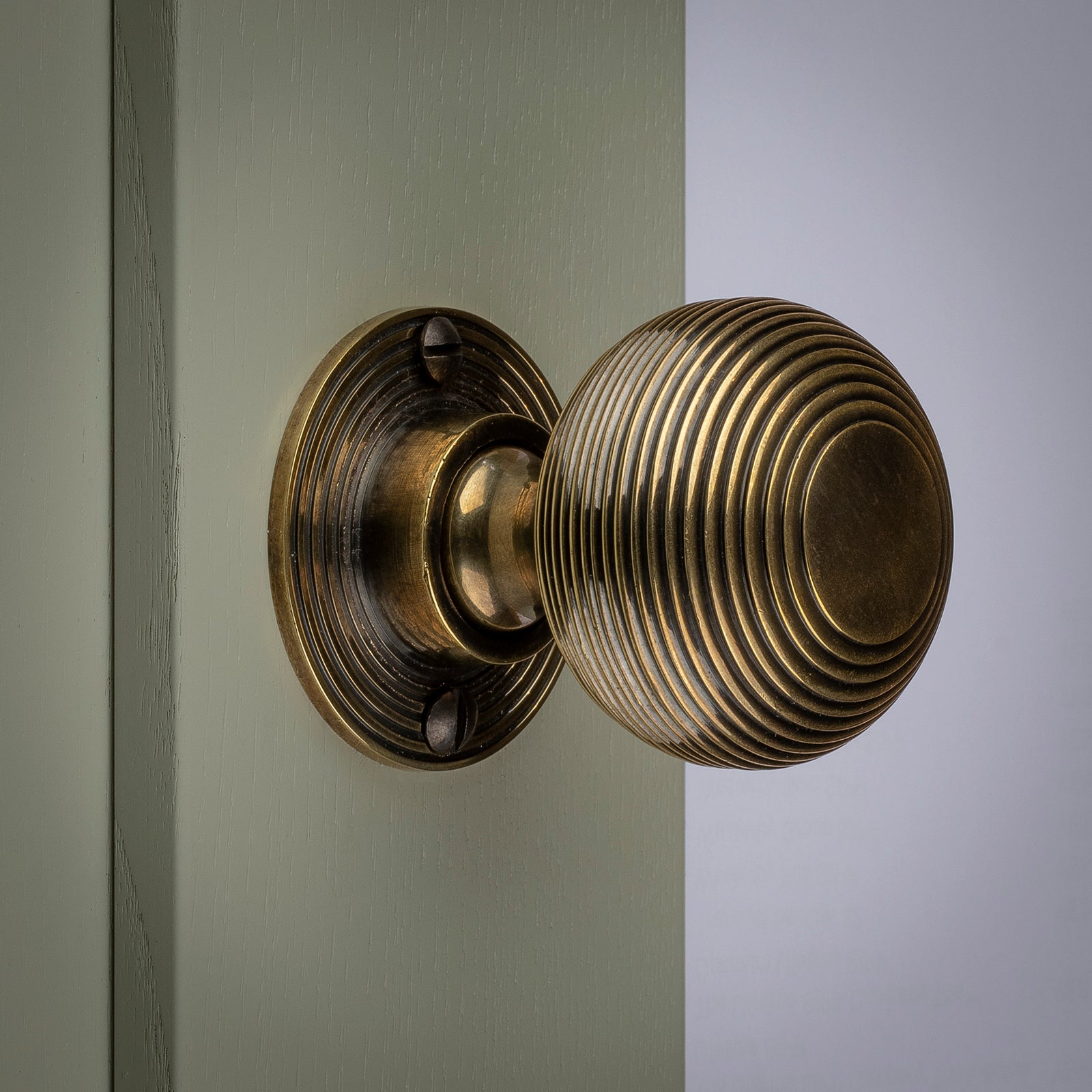 Beehive Door Knobs Solid Brass