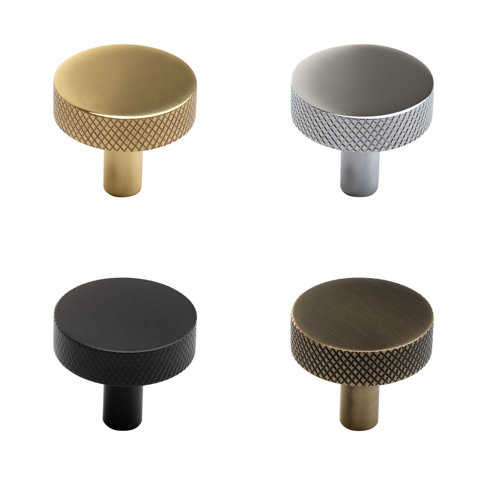 Disc Knurled Cabinet Knobs