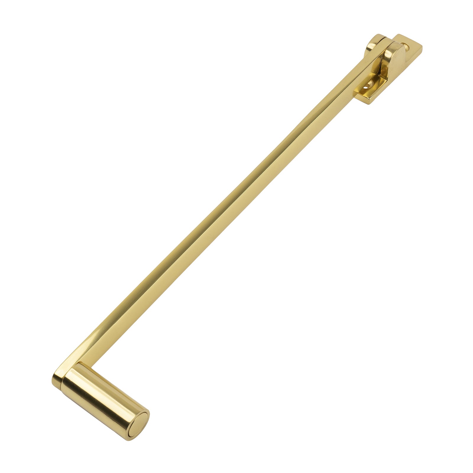 polished brass roller arm stay SHOW