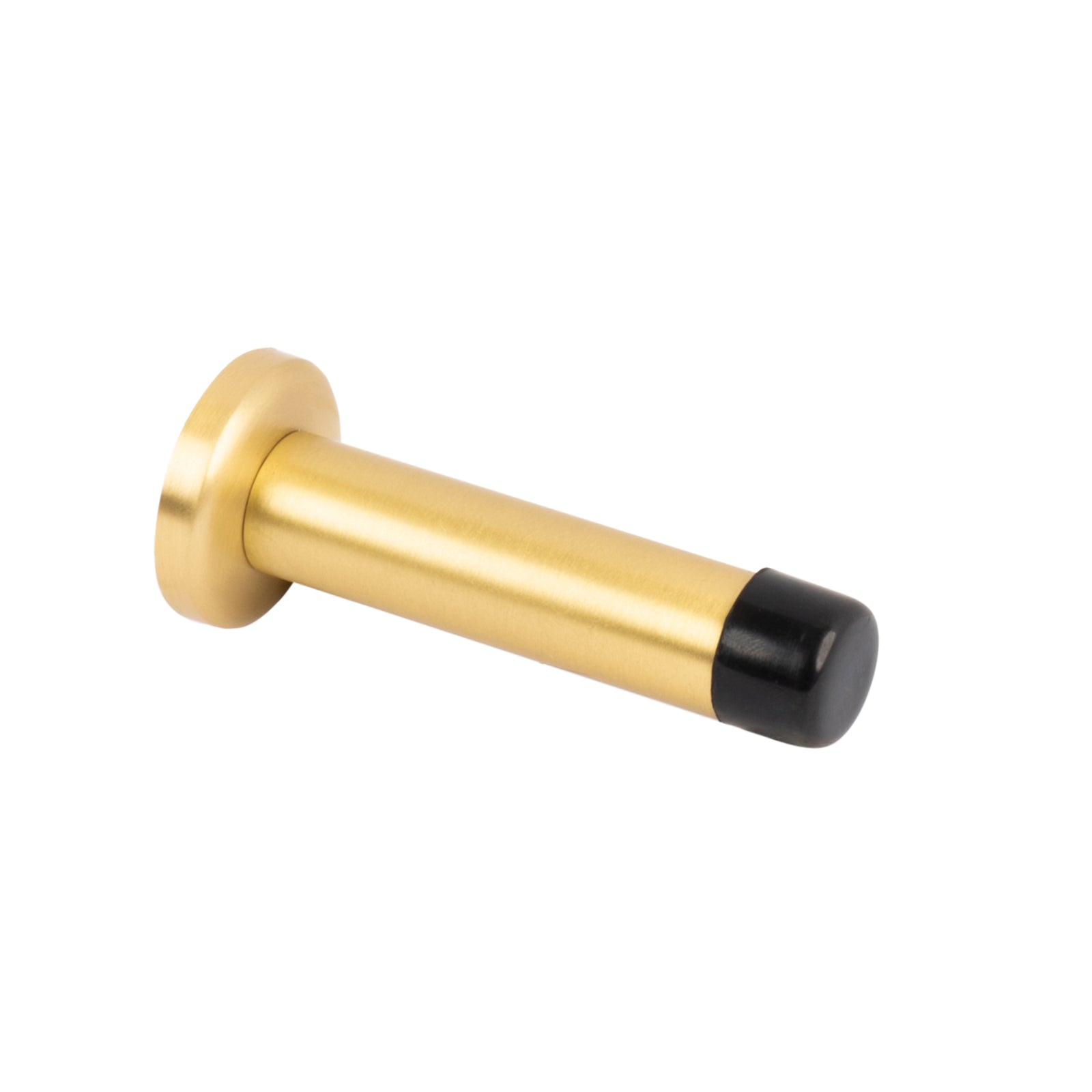 satin brass wall mounted door stop with rose SHOW